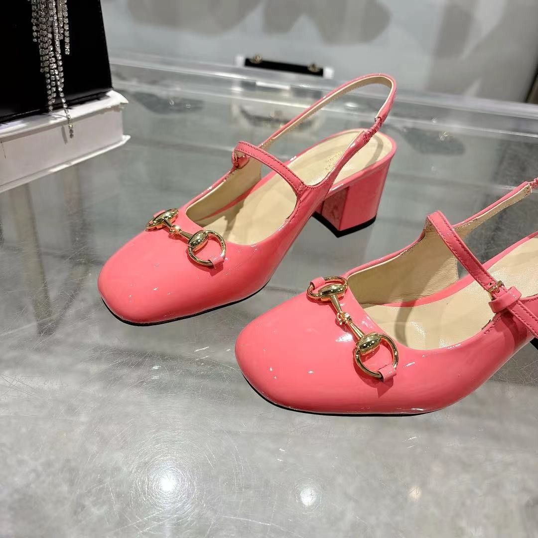 Gucci oc11z0126 Women's Horsebit Pumps in Pink Size US 6 / IT 36 - 2 Thumbnail