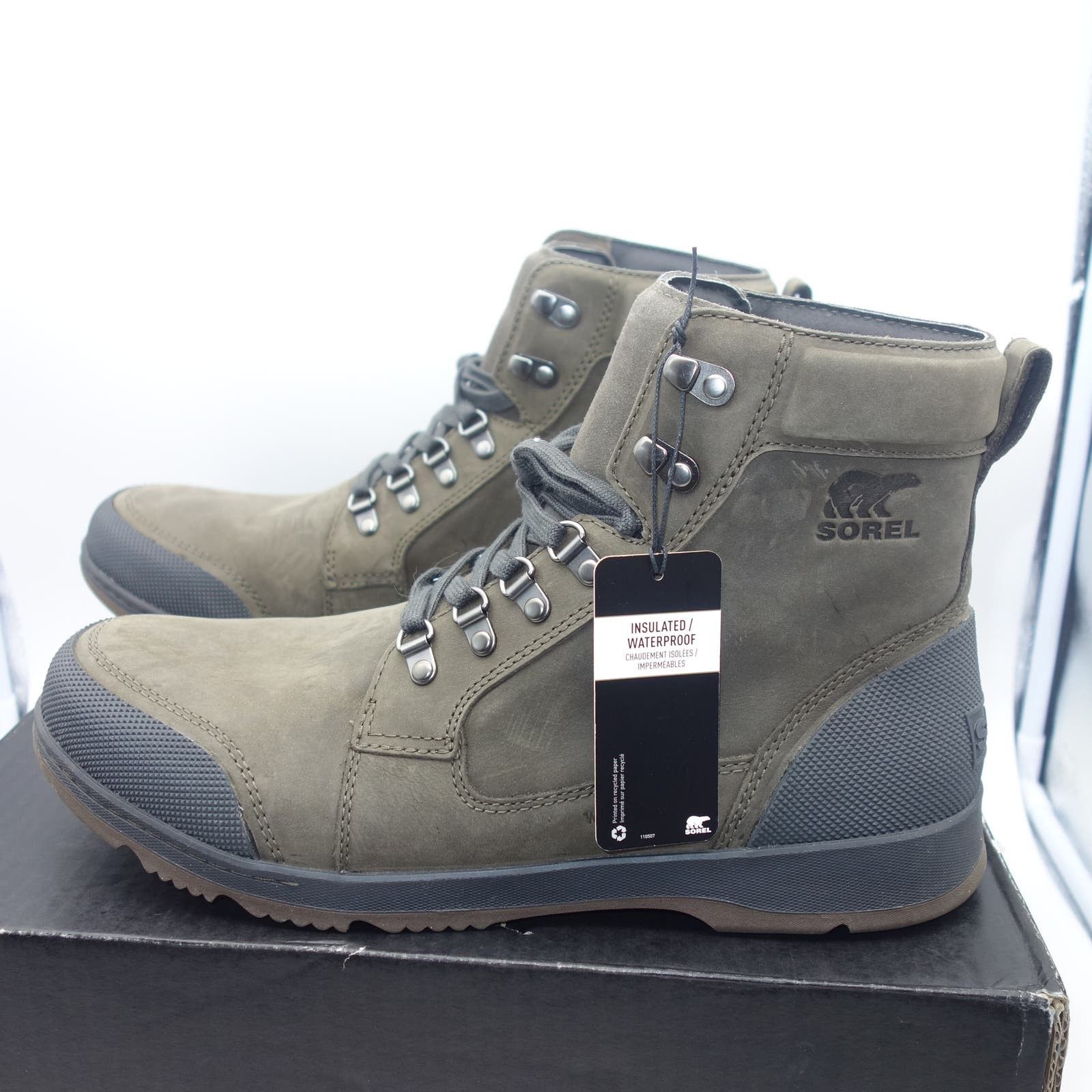 image of New Sorel Ankeny Ii Mid Boot Waterproof Brown Coal Men's 13 in Black