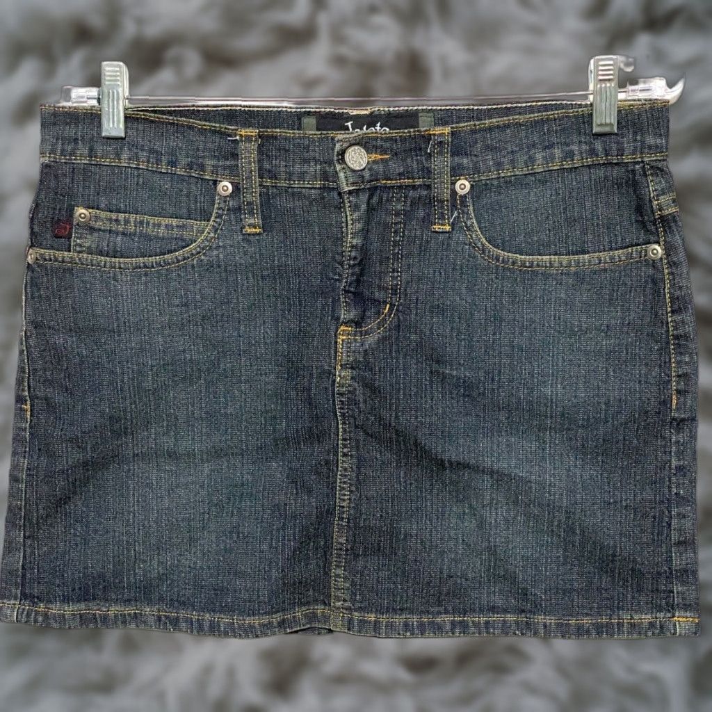 Denime VTG Jalate Denim Mini Skirt Juniors 3/4 Stretch Western Boho Cowgirl Skirt Short Women’s XS–XL? Not applicable Size 26" / US 2 / IT 38 - 1 Thumbnail