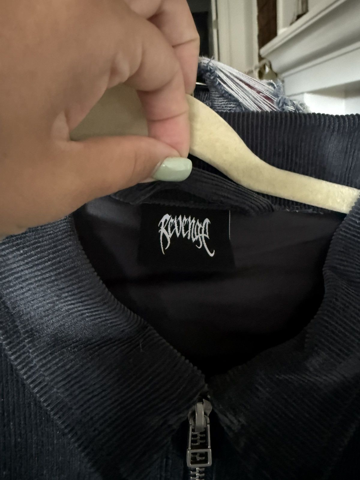 Revenge Revenge Embroidered Black Corduroy Jacket Size US XL / EU 56 / 4 - 3 Thumbnail