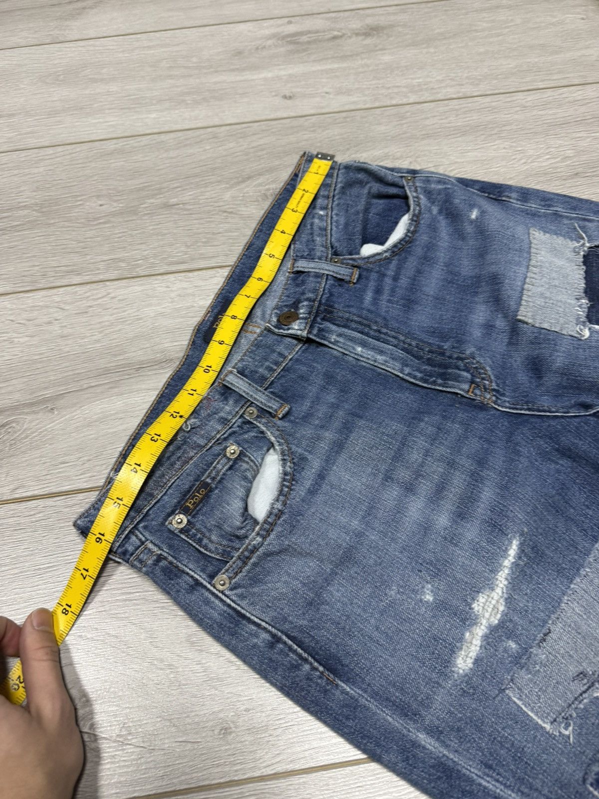 Polo Ralph Lauren POLO Ralph Lauren patchwork pieces jeans sewn pants vintage Size US 29 - 9 Thumbnail