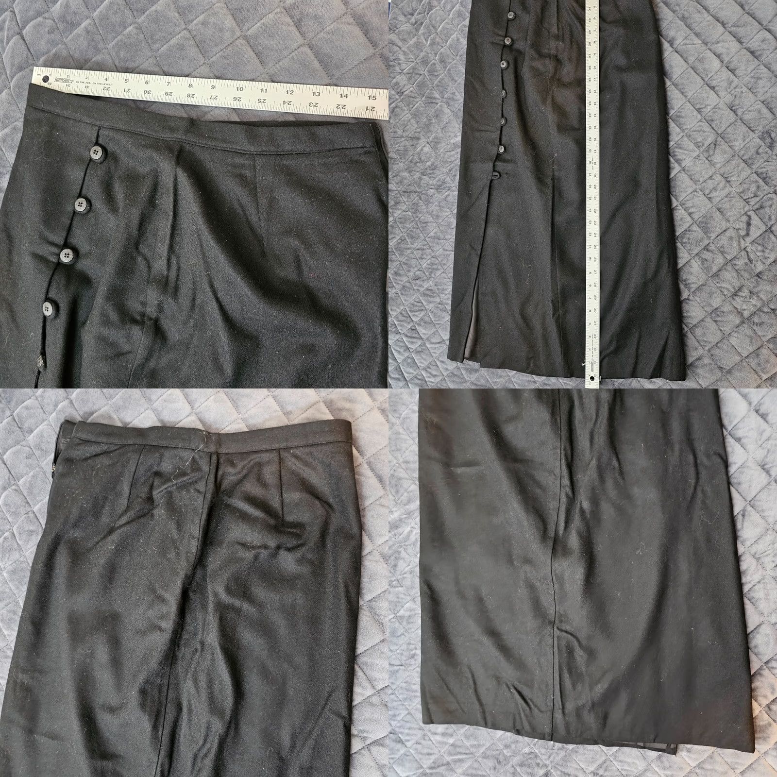 Stanley Blacker VINTAGE Stanley Blacker Skirt Women 14 Wool Black Pleated Button Long Time period: 1990s (if applicable) Mens Womens Size 36" / US 14 / IT 50 - 8 Thumbnail