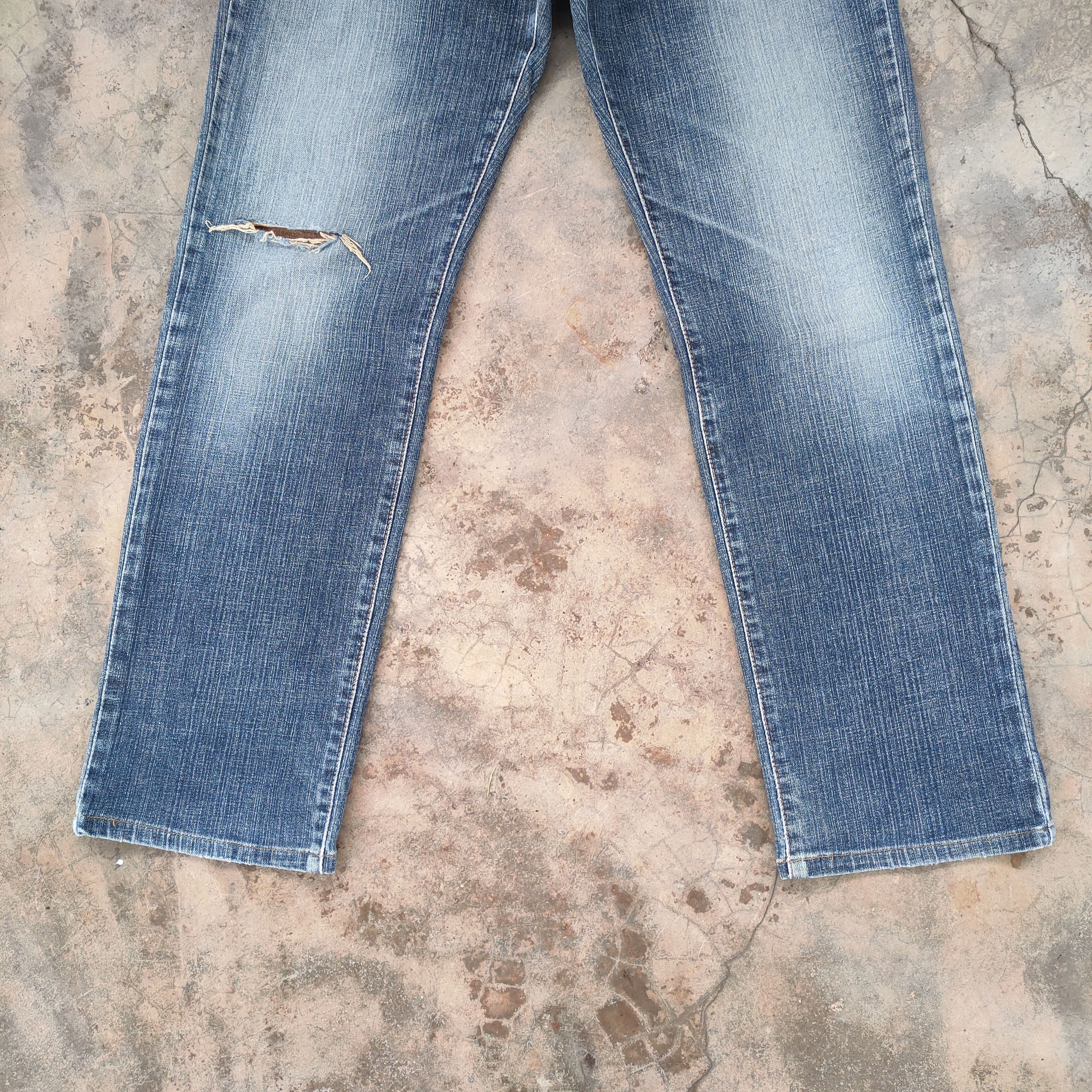 Wrangler W30 VINTAGE WRANGLER FADED DISTRESSED JEAN DENIM PANTS Size US 30 / EU 46 - 4 Thumbnail