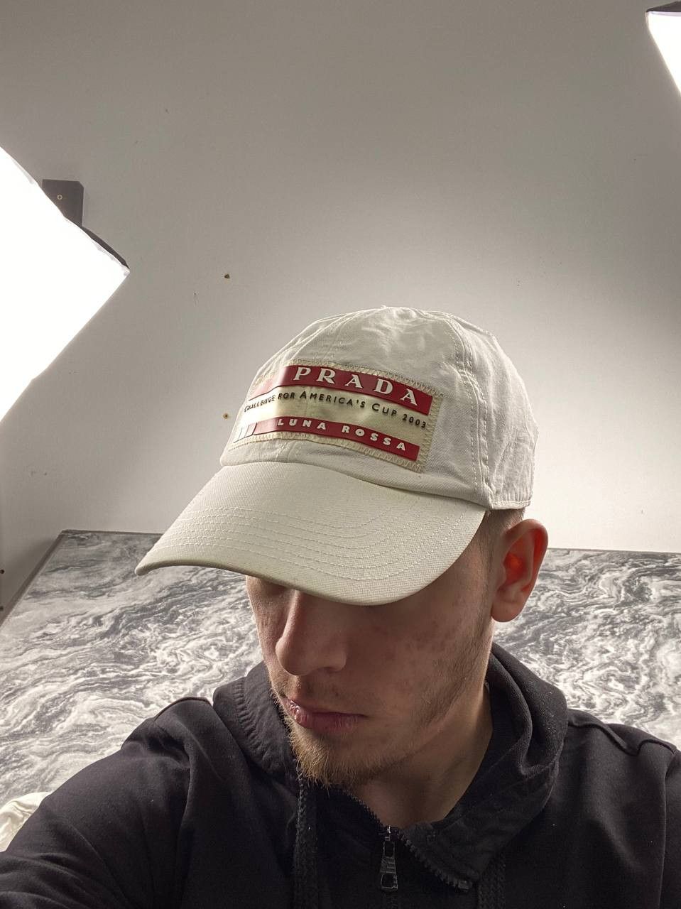 Prada Vintage Prada Luna Rossa Challenge Cap Men Size M White Size ONE SIZE - 1 Thumbnail