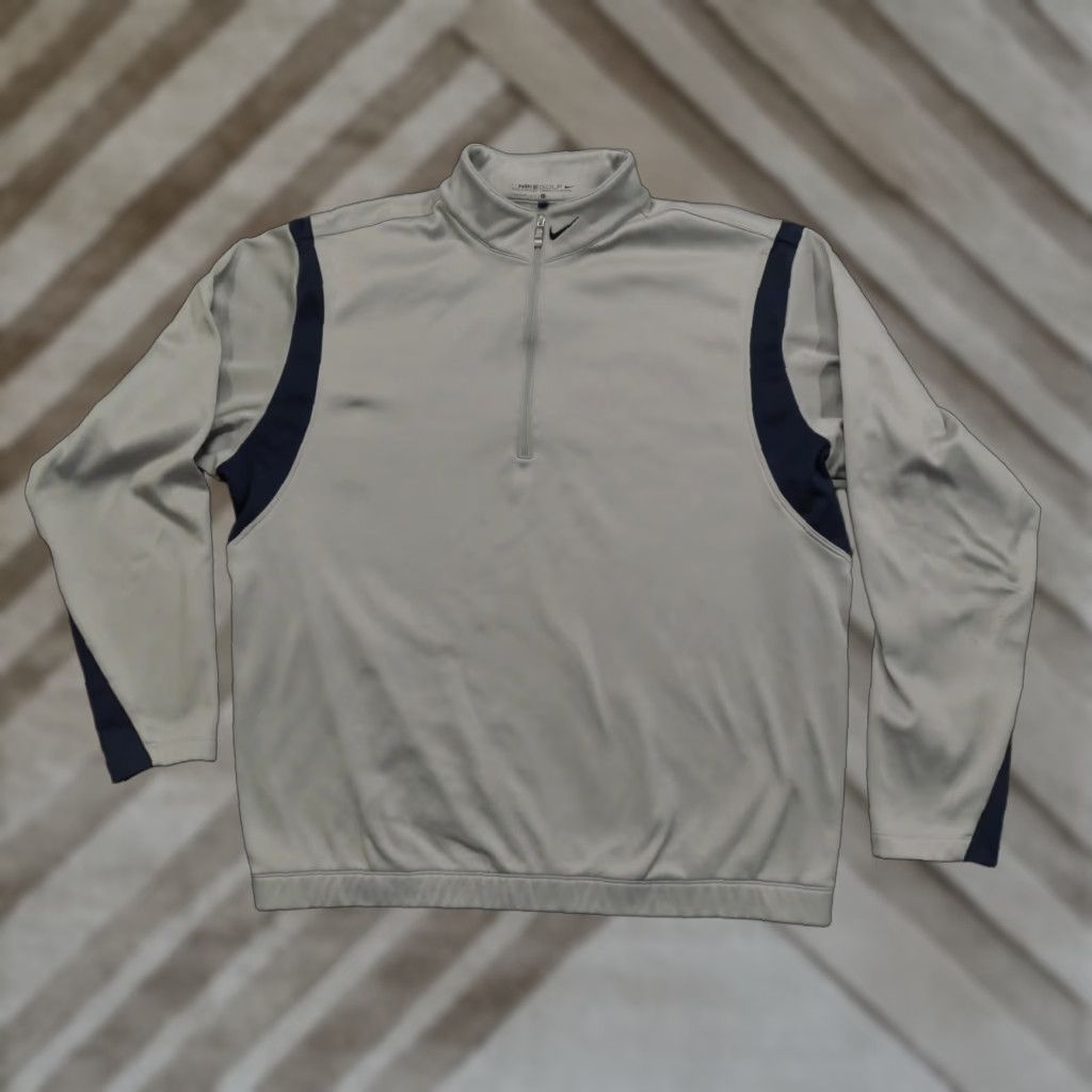 Nike Nike Sweatshirt Golf Therma Fit Mens Adult Large Grey 1/4 Zip Mock Neck Long Sleeve Pullover Size US L / EU 52-54 / 3 - 1 Thumbnail