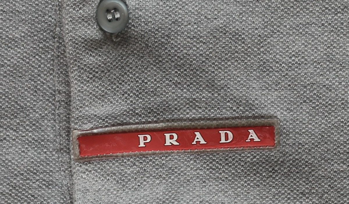 Prada Vintage Prada red tab grey polo t shirt size M medium Size US M / EU 48-50 / 2 - 3 Thumbnail