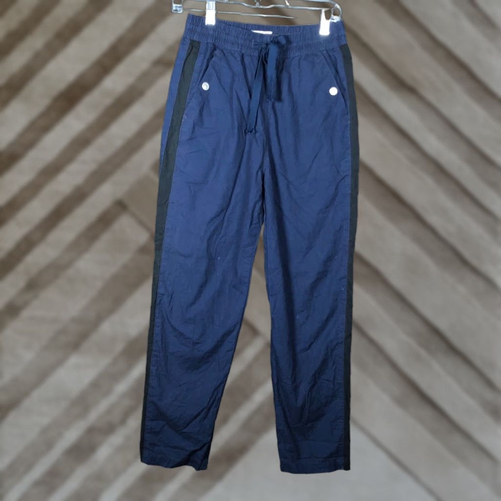 Anthropologie Maeve By Anthropologie Womens Pants Blue Cropped Joggers Stretch XS Jogger XS Womens Casual Comfort Elastic Waist Crop Solid Mid Rise 27.5in Inseam Size 26" / US 2 / IT 38 - 1 Thumbnail