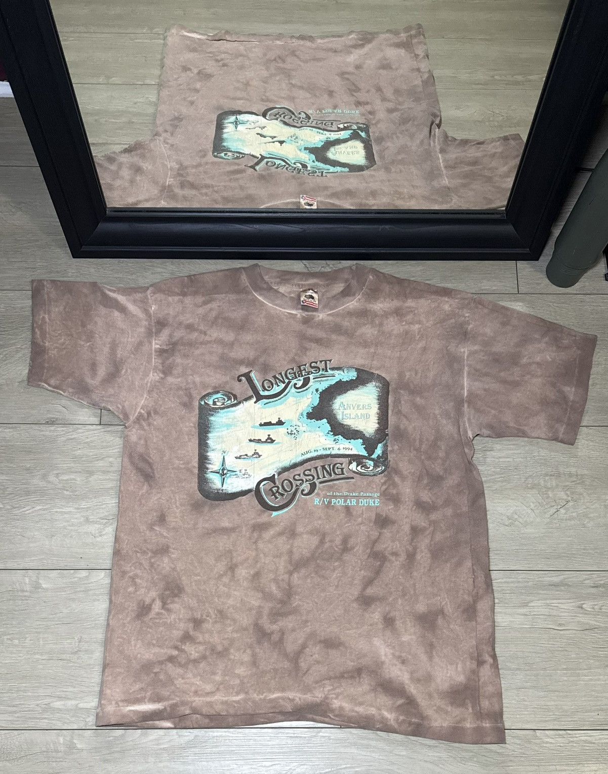 Other Vintage 1990s Longest CrossingOf Drake Passing Single Stitch Size US XL / EU 56 / 4 - 1 Thumbnail