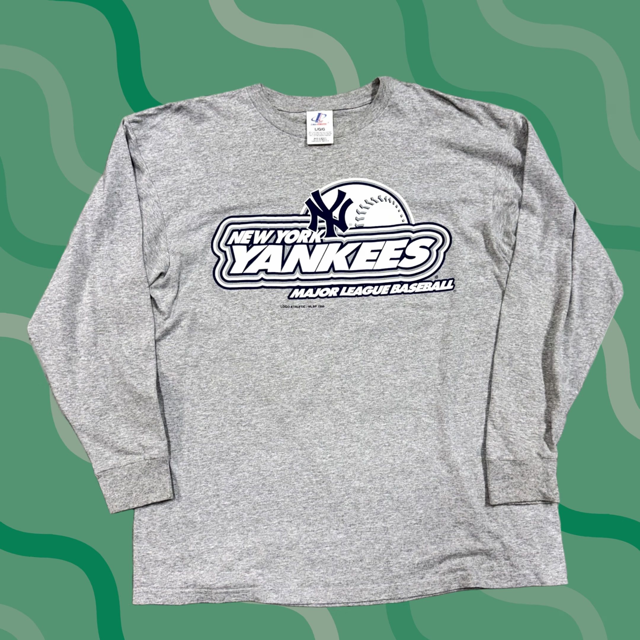 Logo Athletic VINTAGE New York Yankees Shirt Mens Large Gray Logo Athletic MLB 90s T-Shirt Size US L / EU 52-54 / 3 - 1 Thumbnail