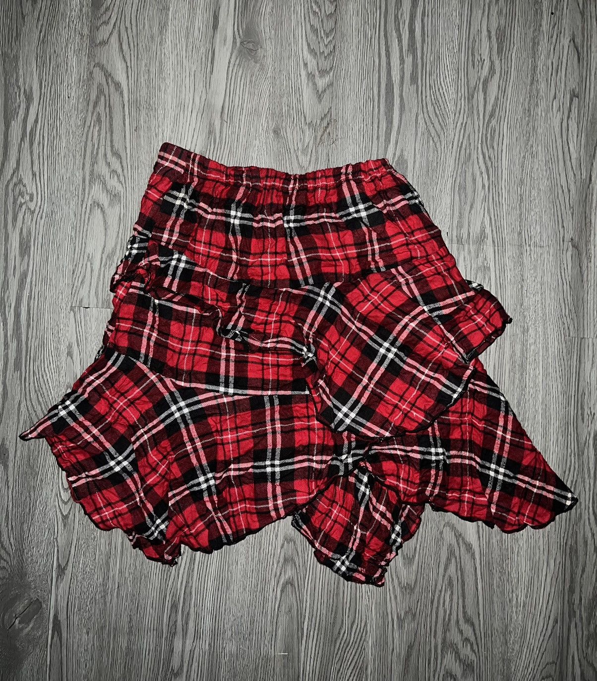 Japanese Brand R&B red tartan punk asymmetrical skirts ♥️🩸 Size 27" / US 4 / IT 40 - 7 Thumbnail