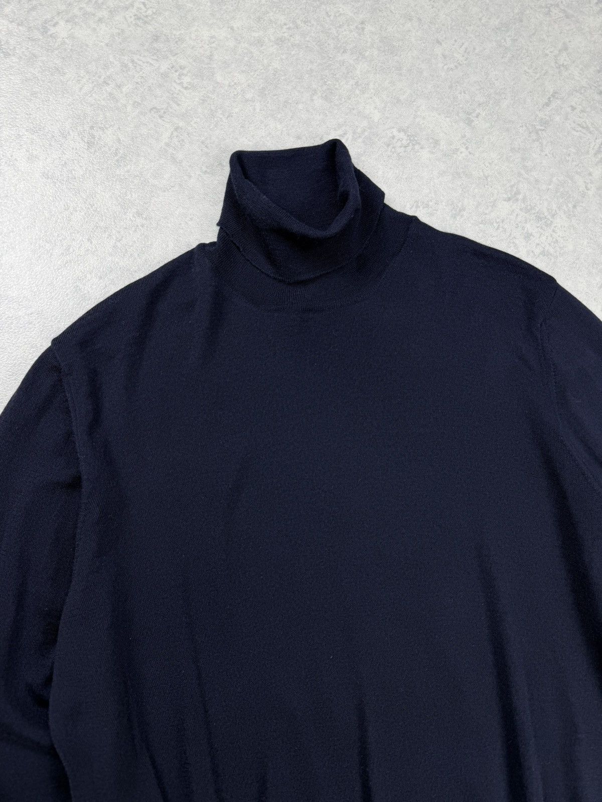 Gran Sasso Gran Sasso Wool Navy Turtleneck Knit Sweater Size 48 Size US S / EU 44-46 / 1 - 5 Thumbnail