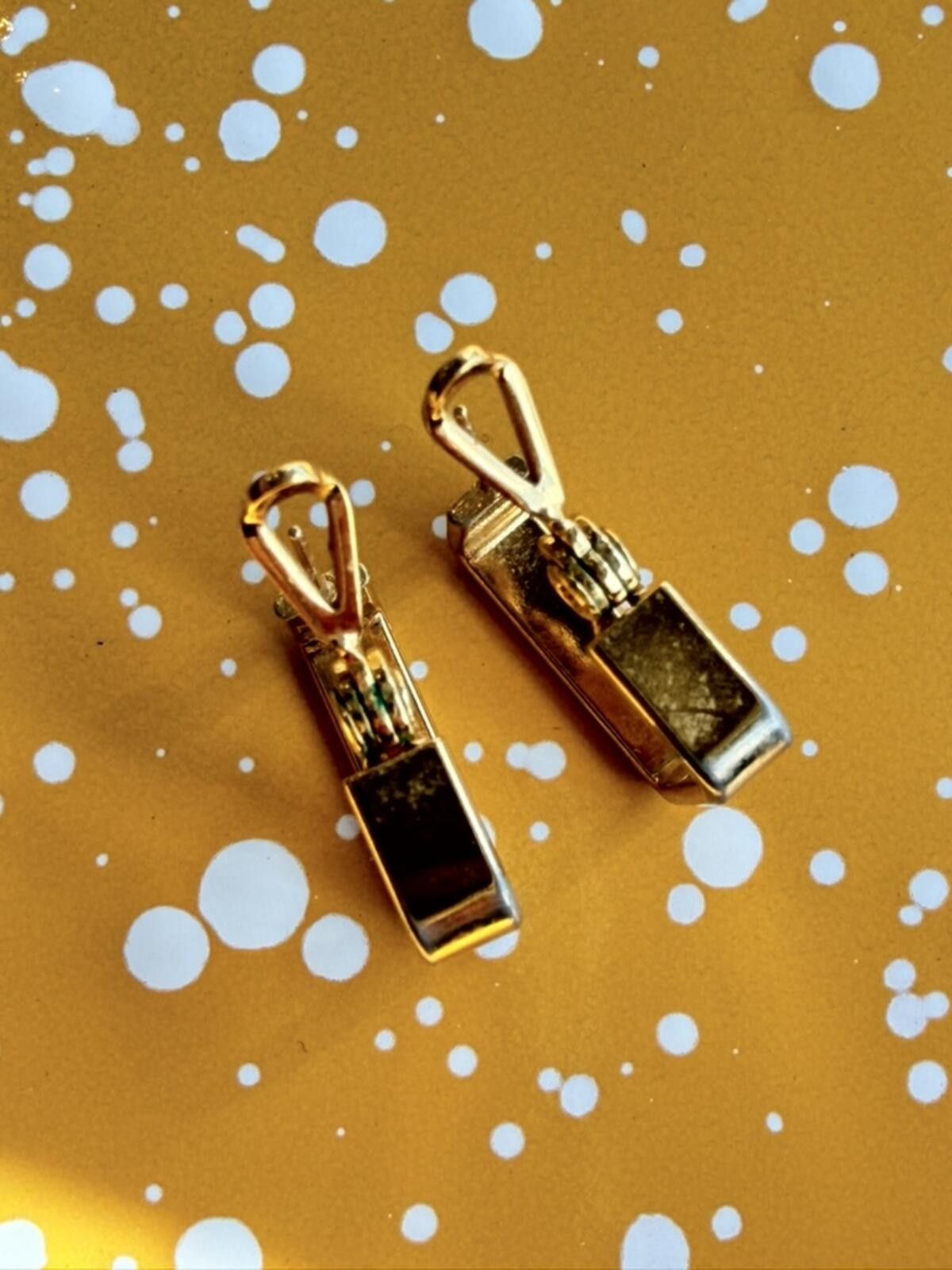 Monet Vintage Monet Geometric Gold Square Hoop Earrings Size ONE SIZE - 3 Thumbnail