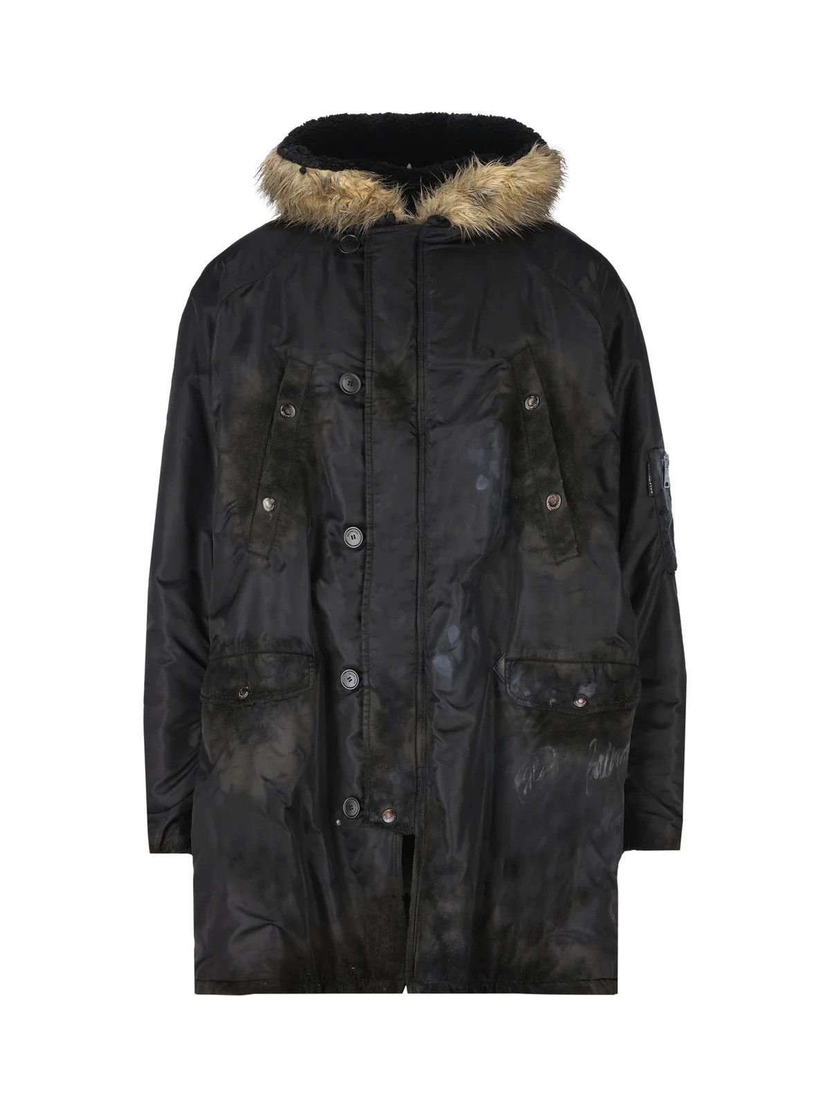 Balenciaga Balenciaga Fake Fur Hooded Military Parka Size US S / EU 44-46 / 1 - 1 Thumbnail