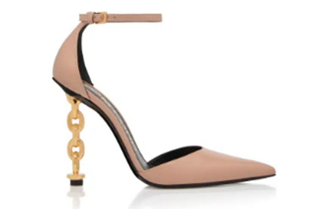Tom Ford o1loc1c0325 W3101T Chain D'Orsay Pumps in Beige Size US 9.5 / IT 39.5 - 1 Preview