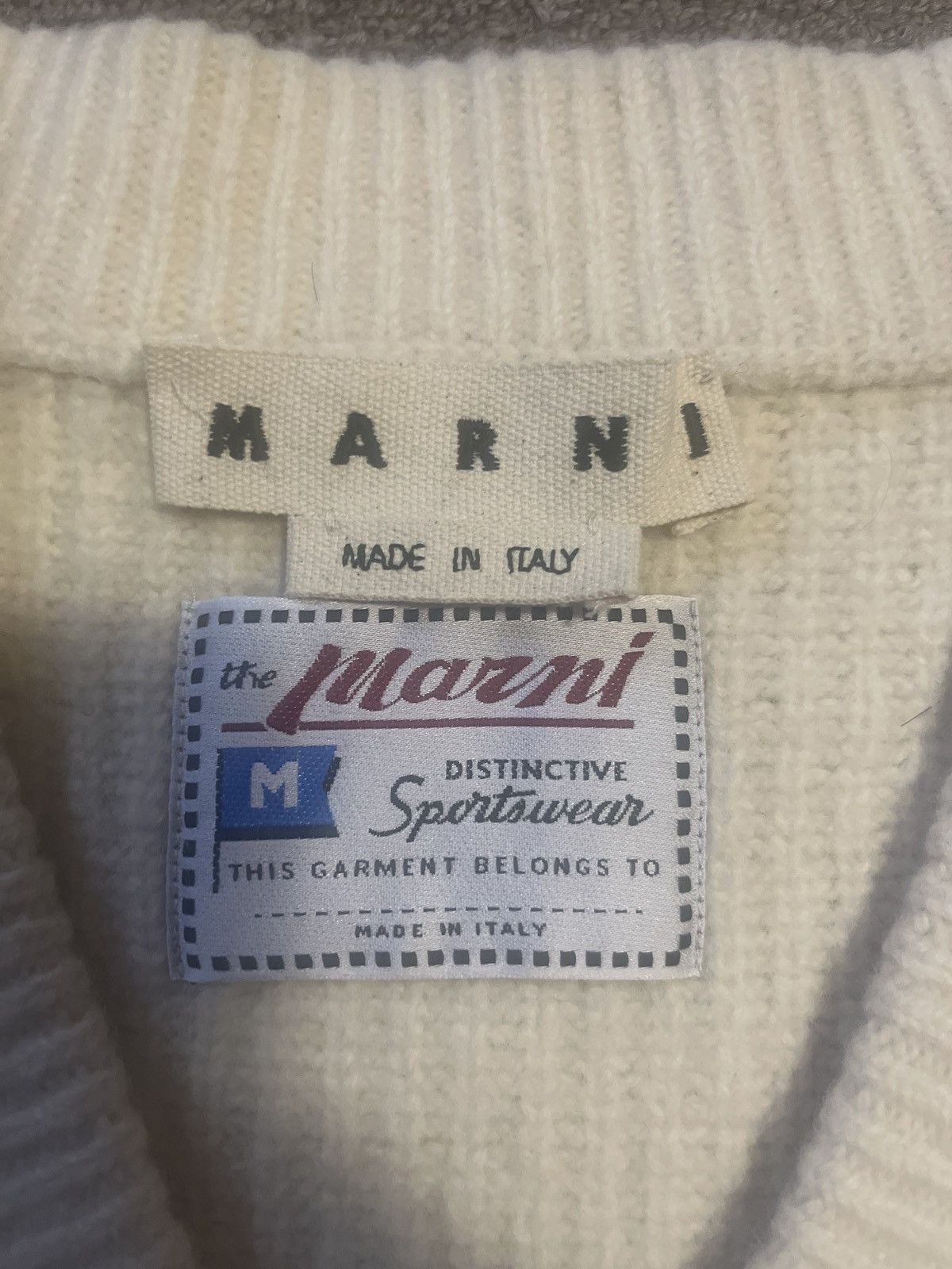 Marni Oversized Wool Cricket Sweater Size US XL / EU 56 / 4 - 3 Thumbnail