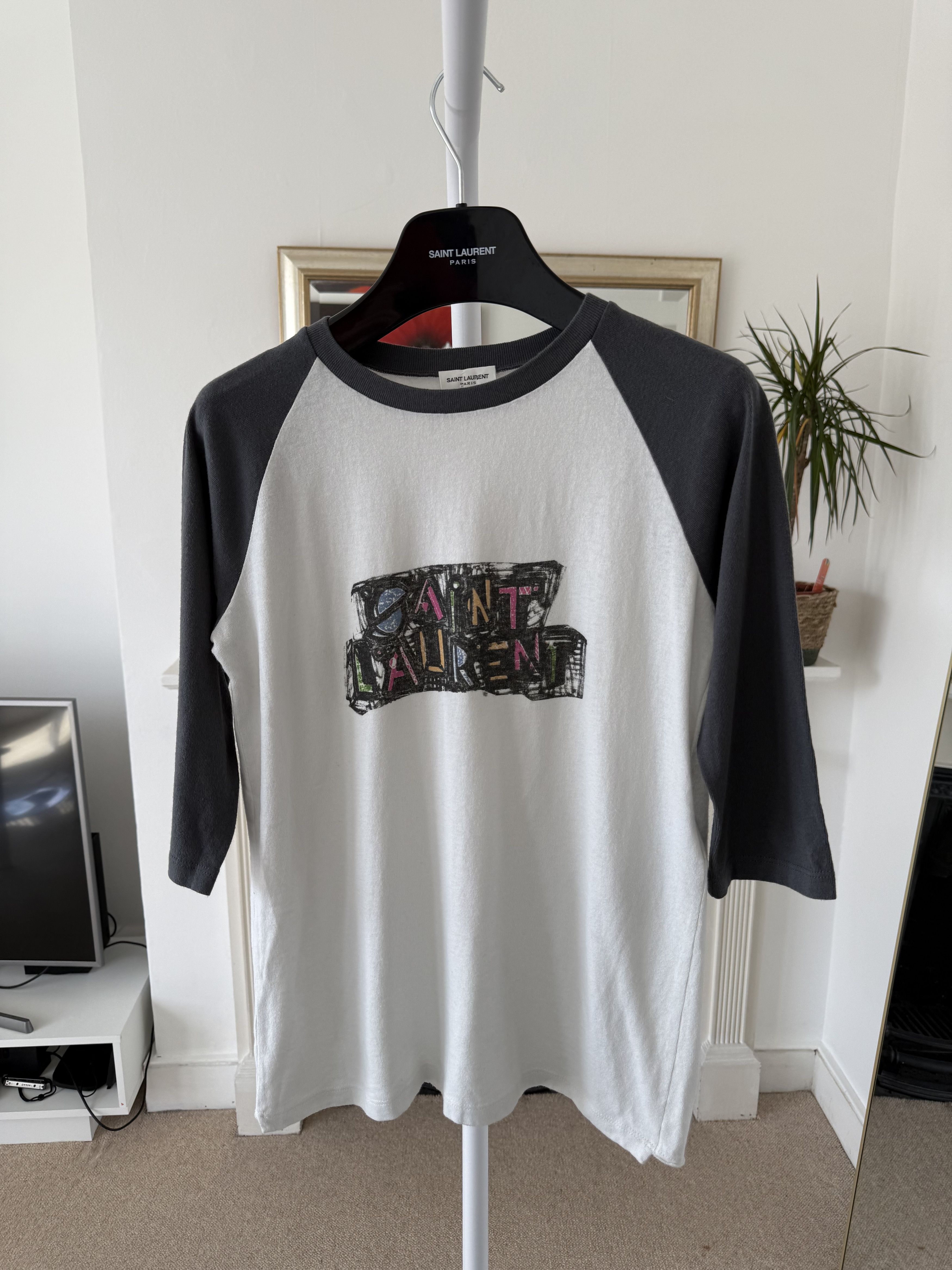 Saint Laurent Paris Saint Laurent 3/4 length Logo Shirt Size US S / EU 44-46 / 1 - 1 Thumbnail