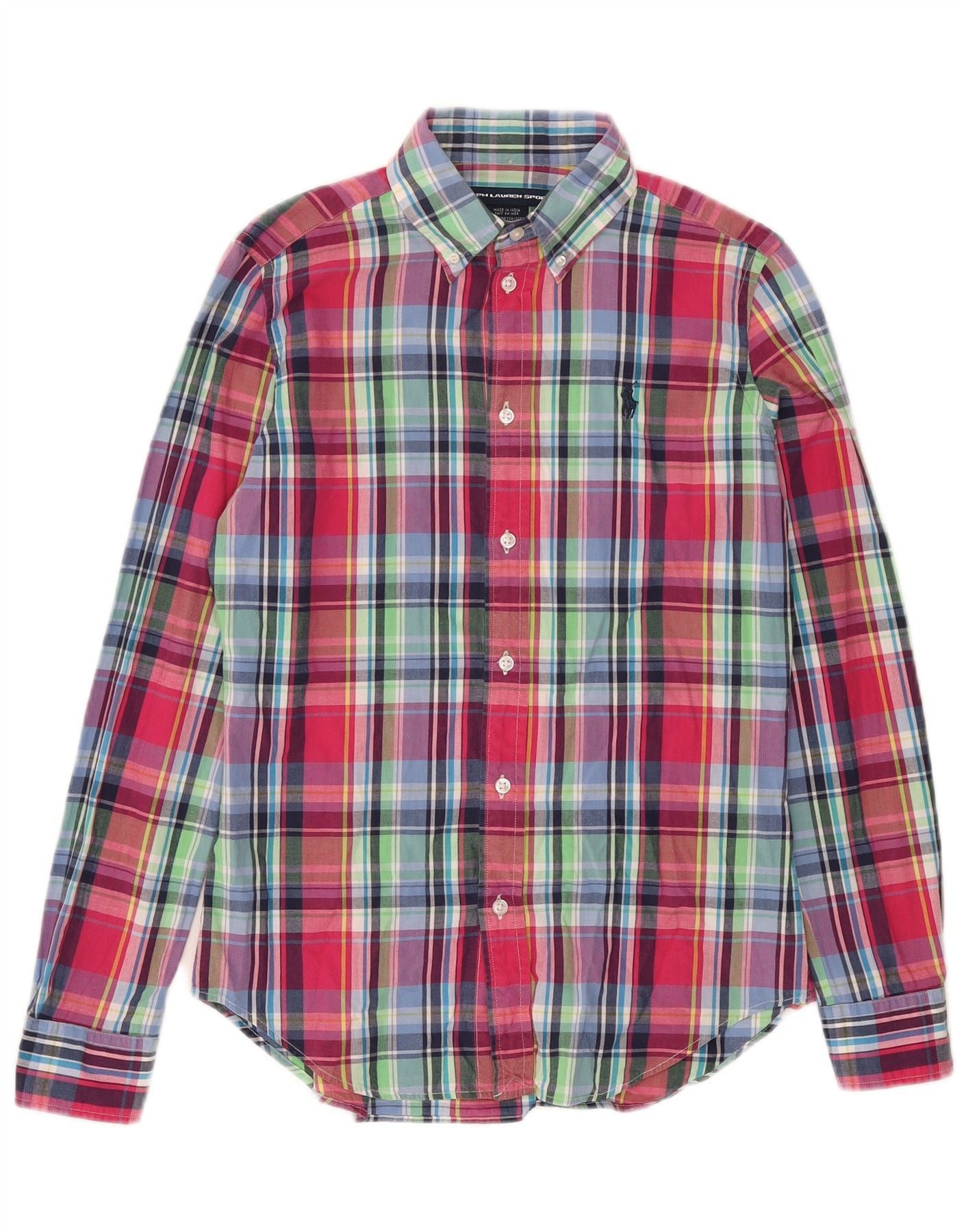 Ralph Lauren Womens Shirt US 8 Medium Multicoloured Check Cotton Size S / US 4 / IT 40 - 1 Thumbnail