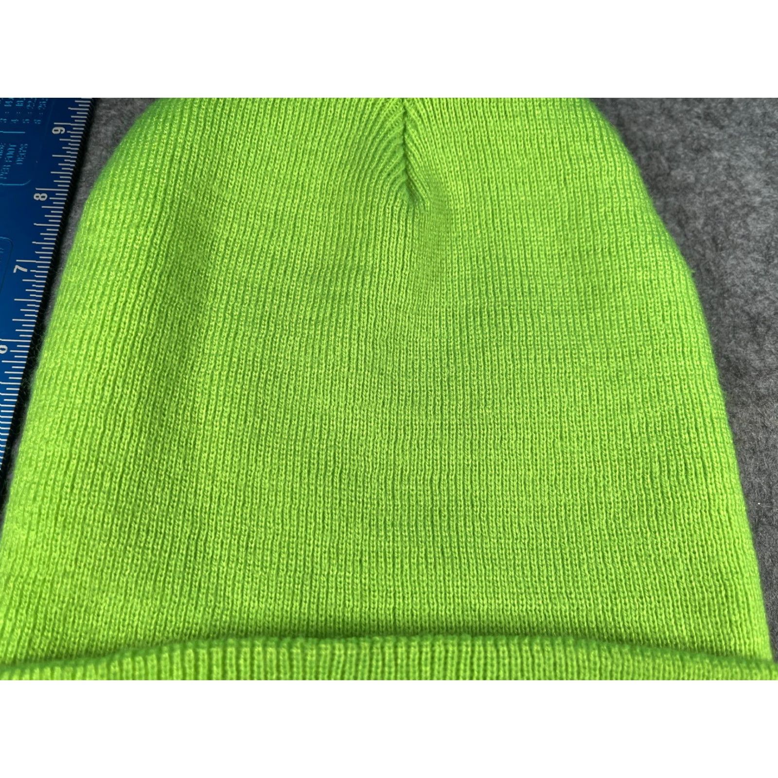 Vintage Promo Headwear Beanie Hat Adult One Size Neon Green Knit Acrylic Workwear High Vis MTI Group Size ONE SIZE - 3 Thumbnail