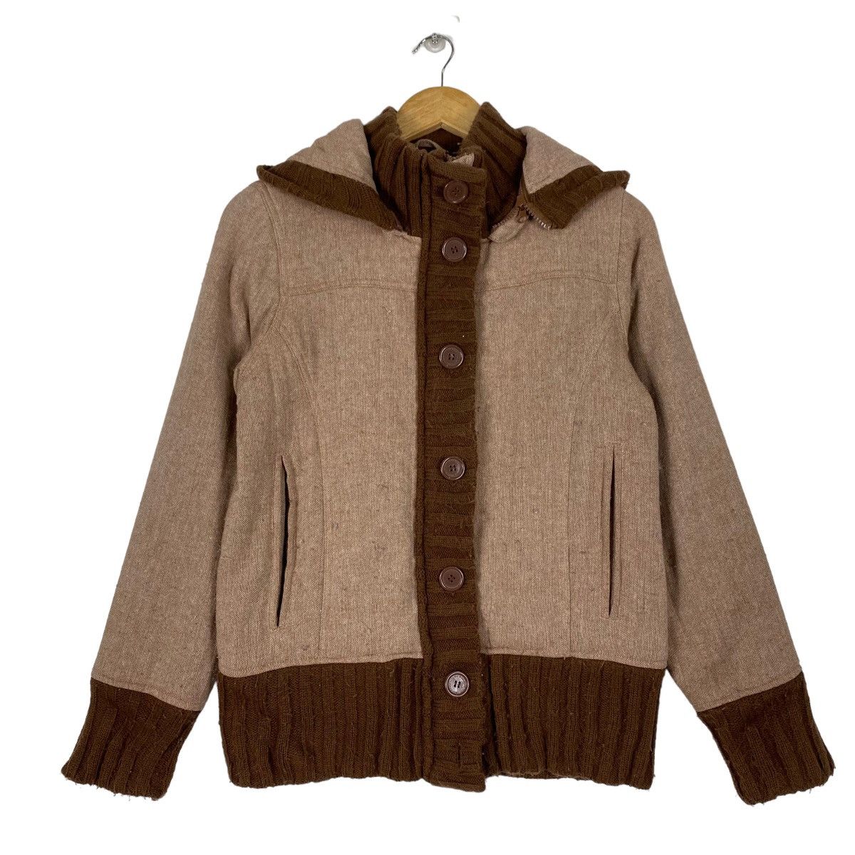 Japanese Brand × Woolrich Woolen Mills Vintage Woolrich Plaid Button Varsity Hoodie Size M Size US M / EU 48-50 / 2 - 1 Thumbnail