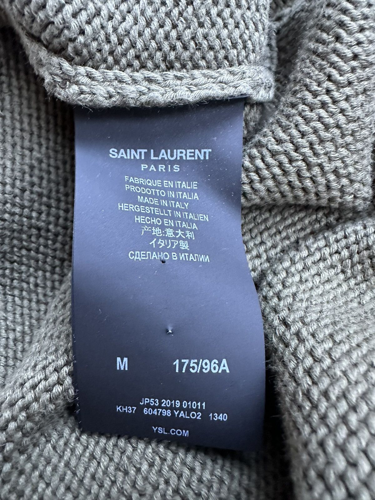 Saint Laurent Paris $990 Saint Laurent Green destroyed knit