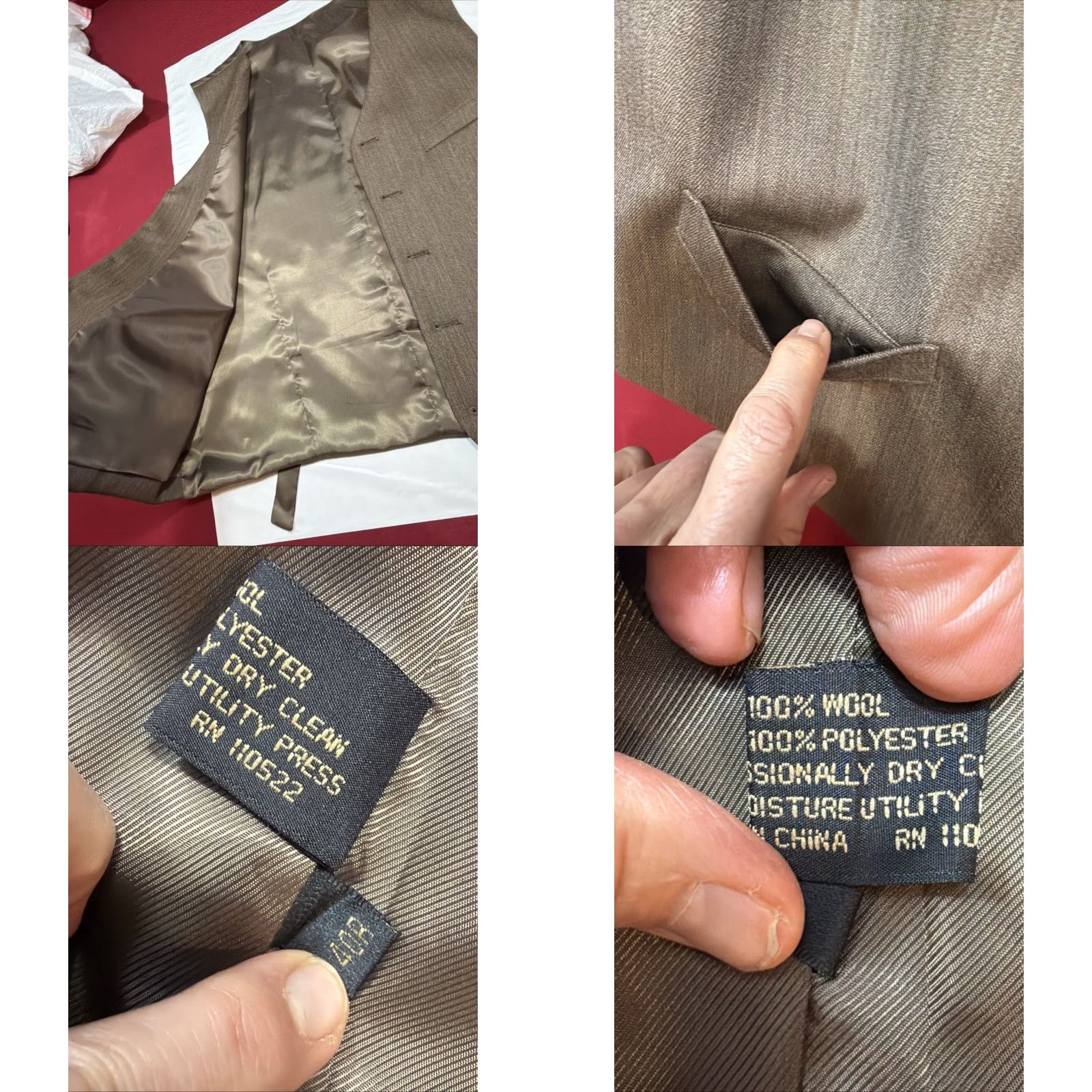 Vintage VINTAGE Loriano Vest Brown Wool Herringbone Button VEST Men’s 40R Brown Wool Formal Vest Stripe Pattern Back Strap 3 Pockets Satin Lining Mens Size US XXS / EU 40 - 8 Thumbnail