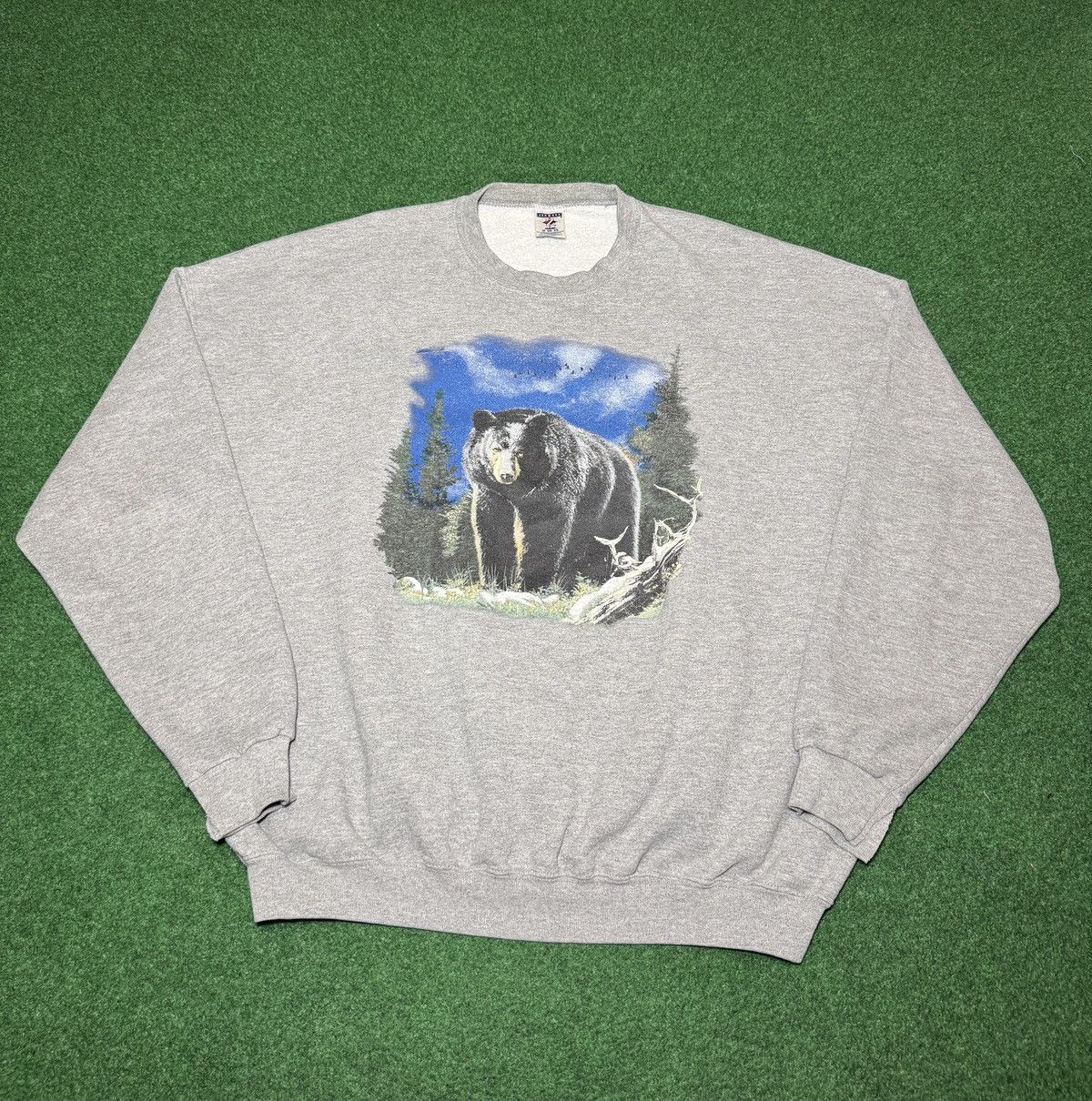 Jerzees Vintage Black Bear Nature 90s Y2K Gray 3XL Sweatshirt Size US XXL / EU 58 / 5 - 1 Thumbnail