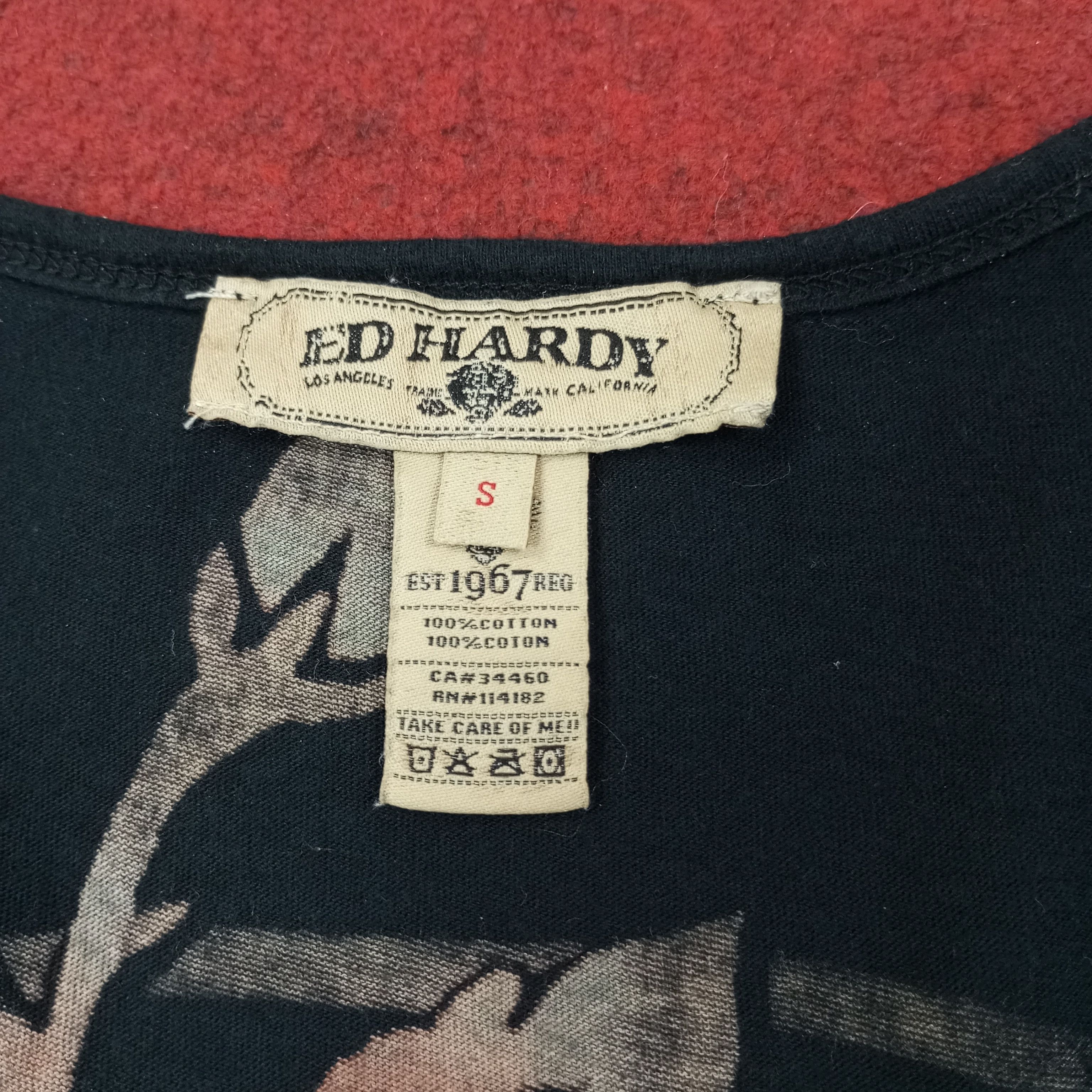 Ed Hardy Ed Hardy Fashion Rock Punk Style Sleeveless Tshirt c249n27 Size US XS / EU 42 / 0 - 5 Thumbnail
