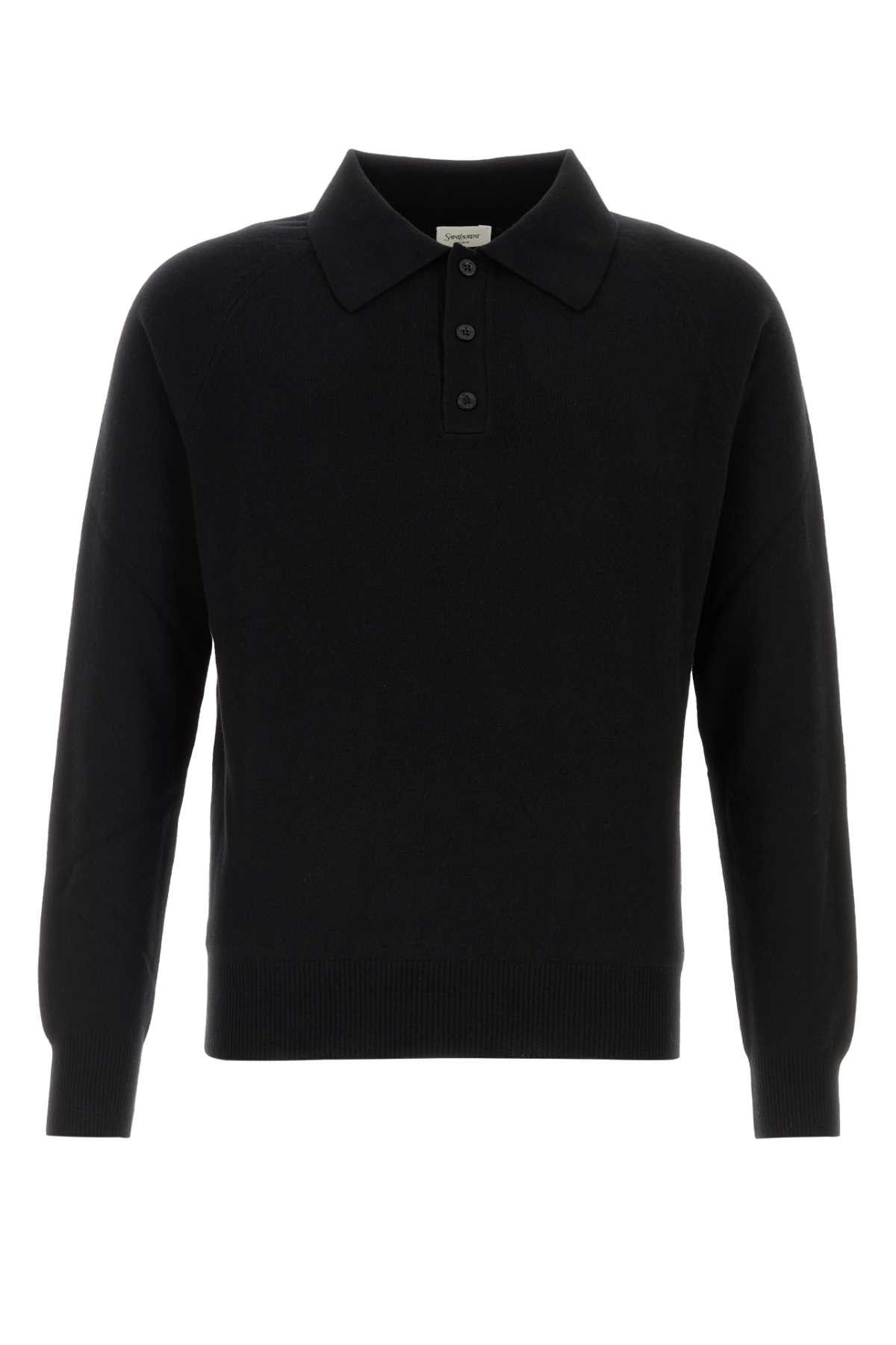 Saint Laurent Paris Black Wool Polo Shirt Size US XL / EU 56 / 4 - 1 Thumbnail