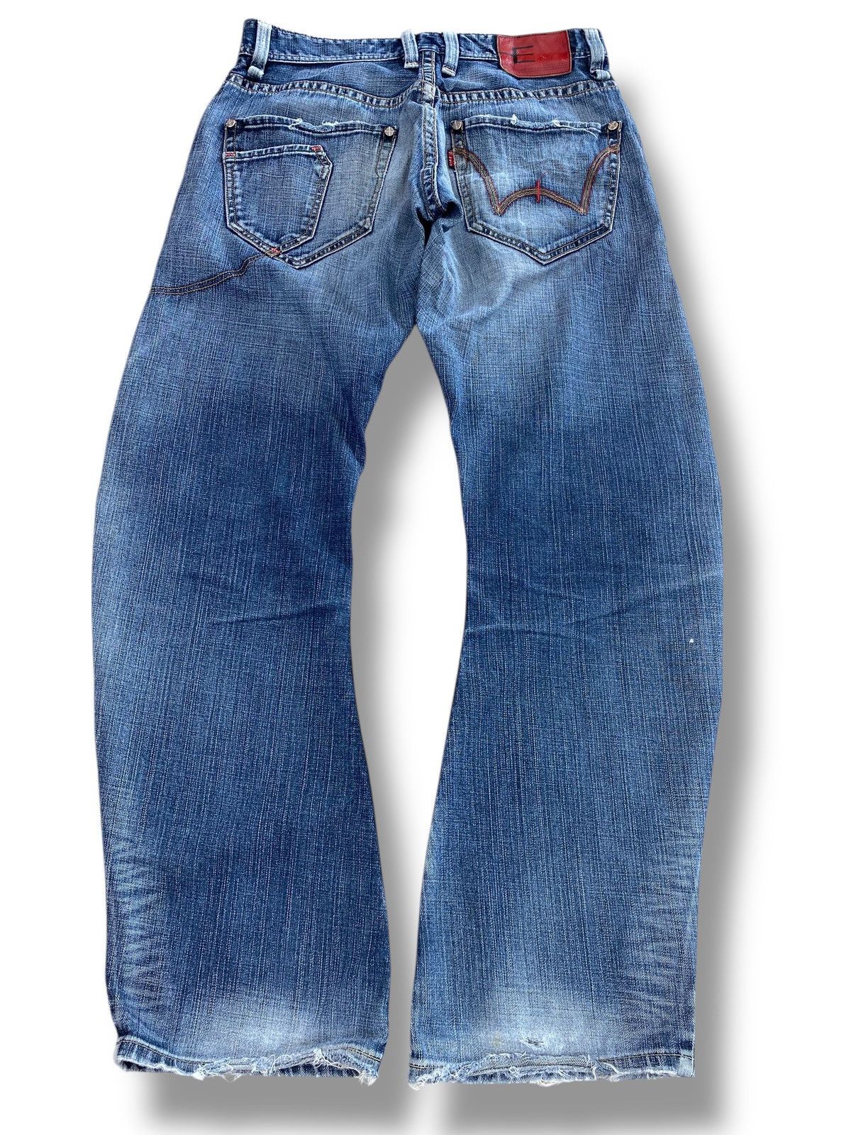 Edwin Edwin E-Function Faded Wash Style Twisted Leg Jeans Size US 32 / EU 48 - 3 Thumbnail