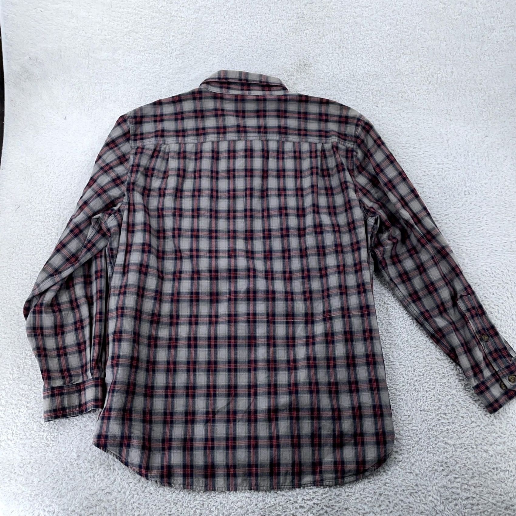 Carhartt VINTAGE Carhartt Shirt Mens XL Relaxed Fit Plaid Gray Red Button Down Long Sleeve Size US XL / EU 56 / 4 - 3 Thumbnail