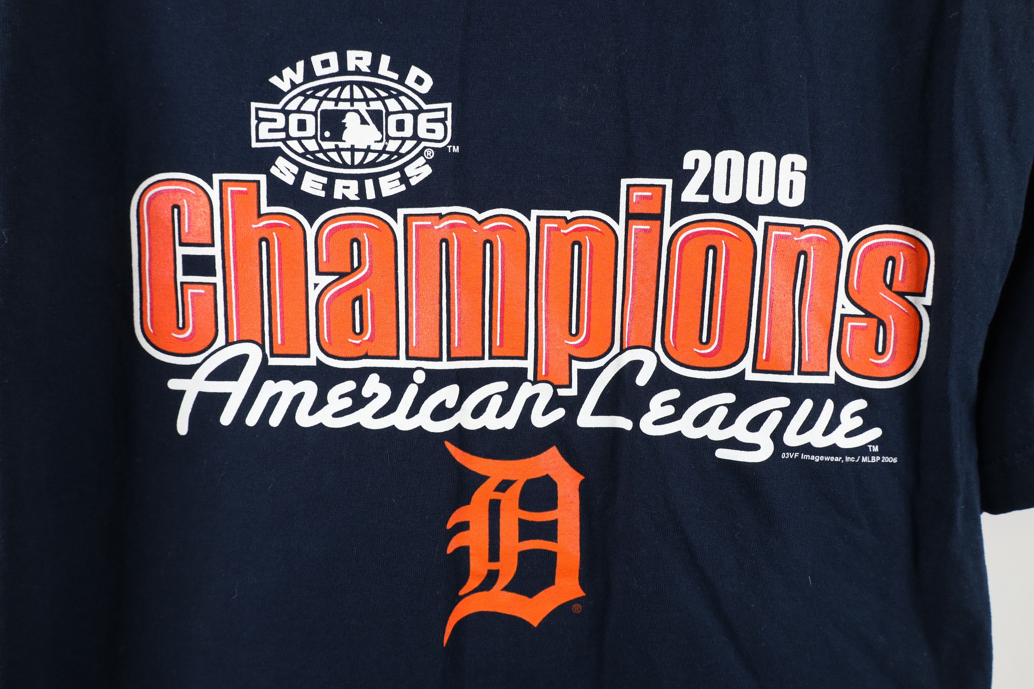 Vintage Vintage Y2K 2006 World Detroit Tigers Baseball T-Shirt Blue Size US M / EU 48-50 / 2 - 4 Thumbnail