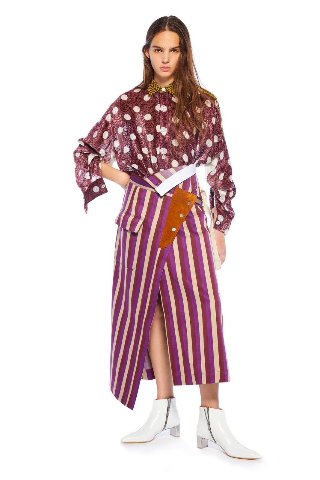 Golden Goose GGDB RTW S/S 19 Linette Striped Wrap Skirt Size 26" / US 2 / IT 38 - 1 Thumbnail