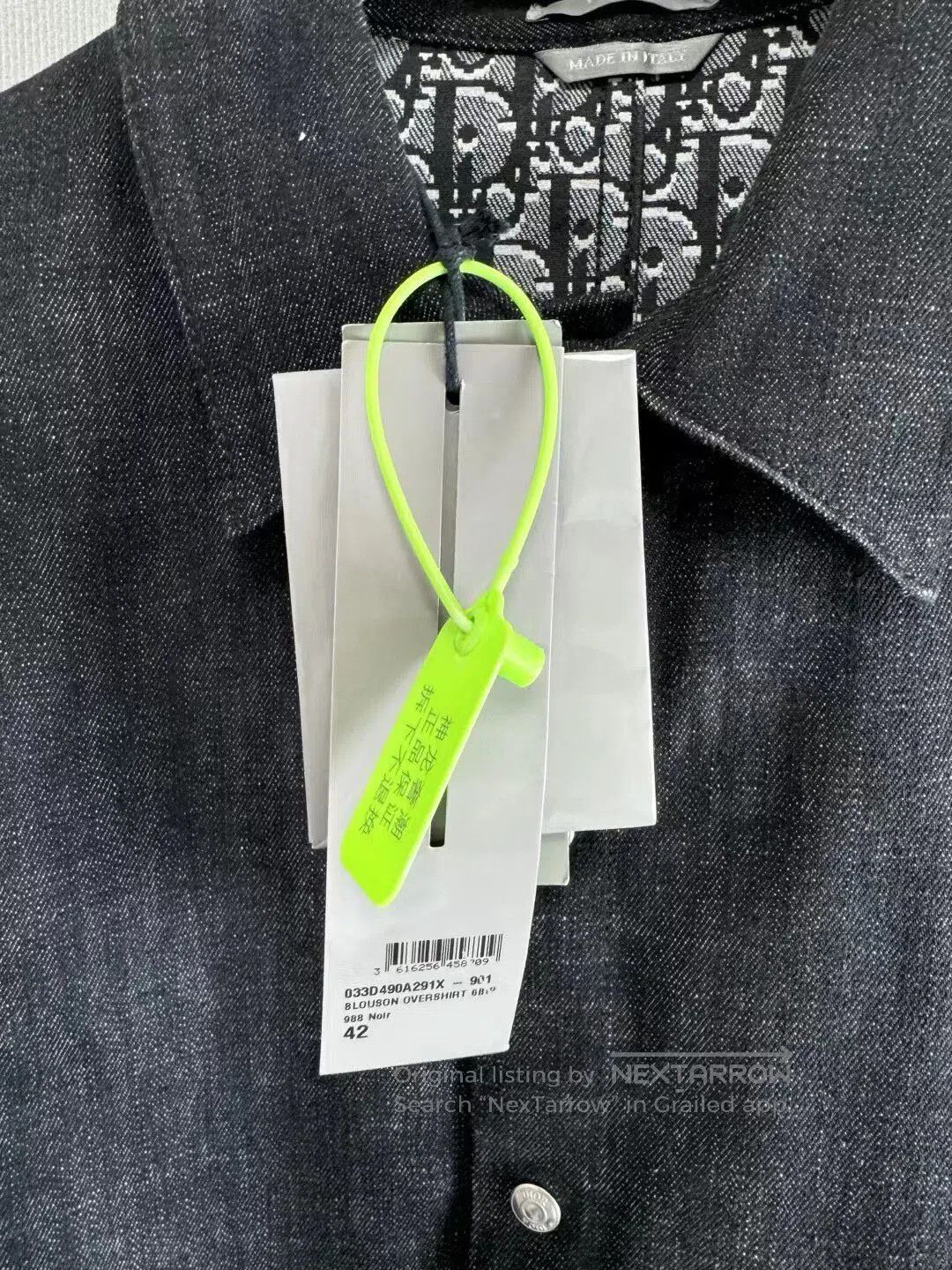 Dior Dior Black All-Over Lining Print Denim Shirt Jacket| Size US XS / EU 42 / 0 - 4 Thumbnail