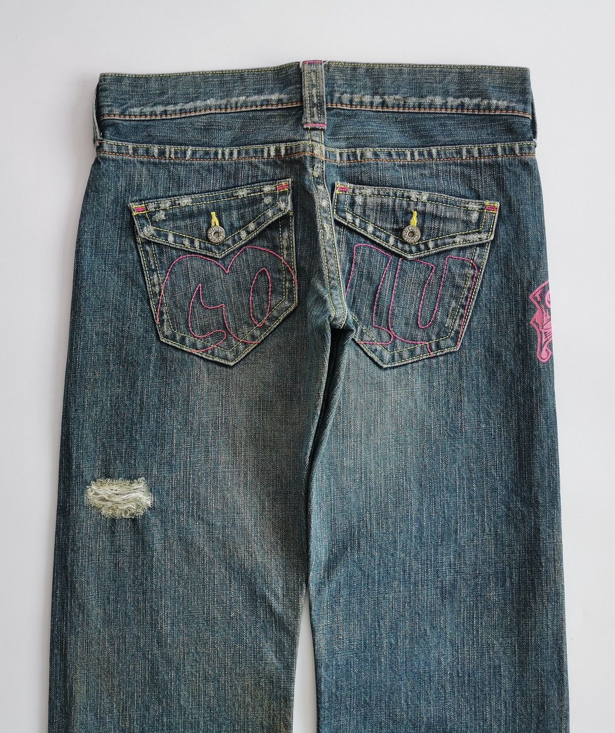 Japanese Brand Cocolulu Japan Print Stitching Denim Jeans Size US 30 / EU 46 - 8 Thumbnail