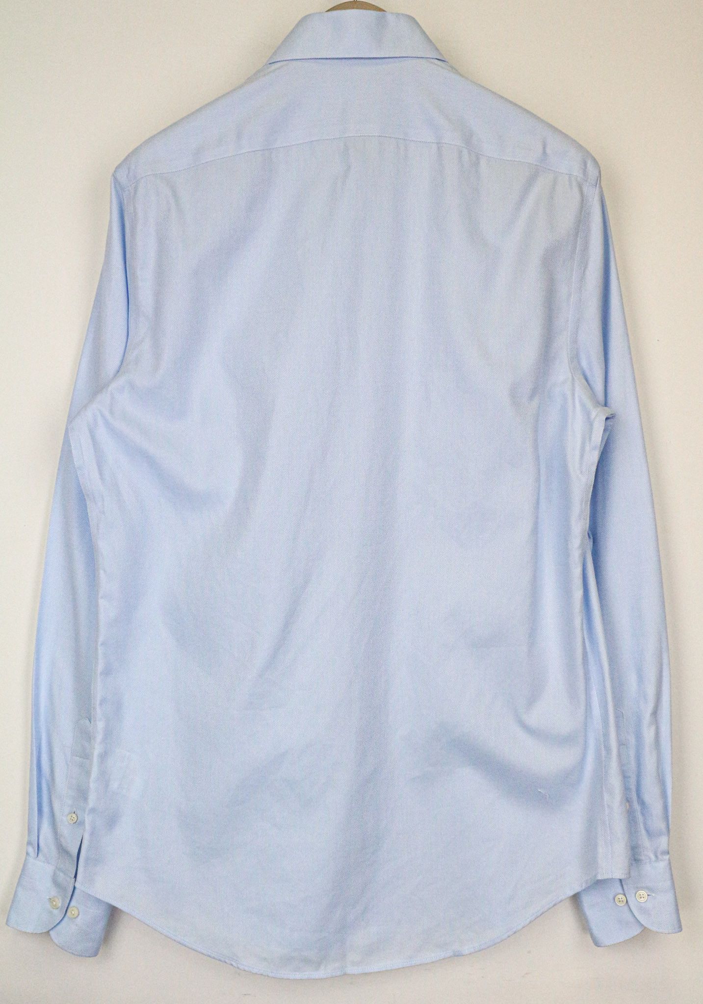 Suitsupply 39L/15 1/2L Slim Blue Cotton Cutaway Shirt 79308 Size 40R - 2 Thumbnail