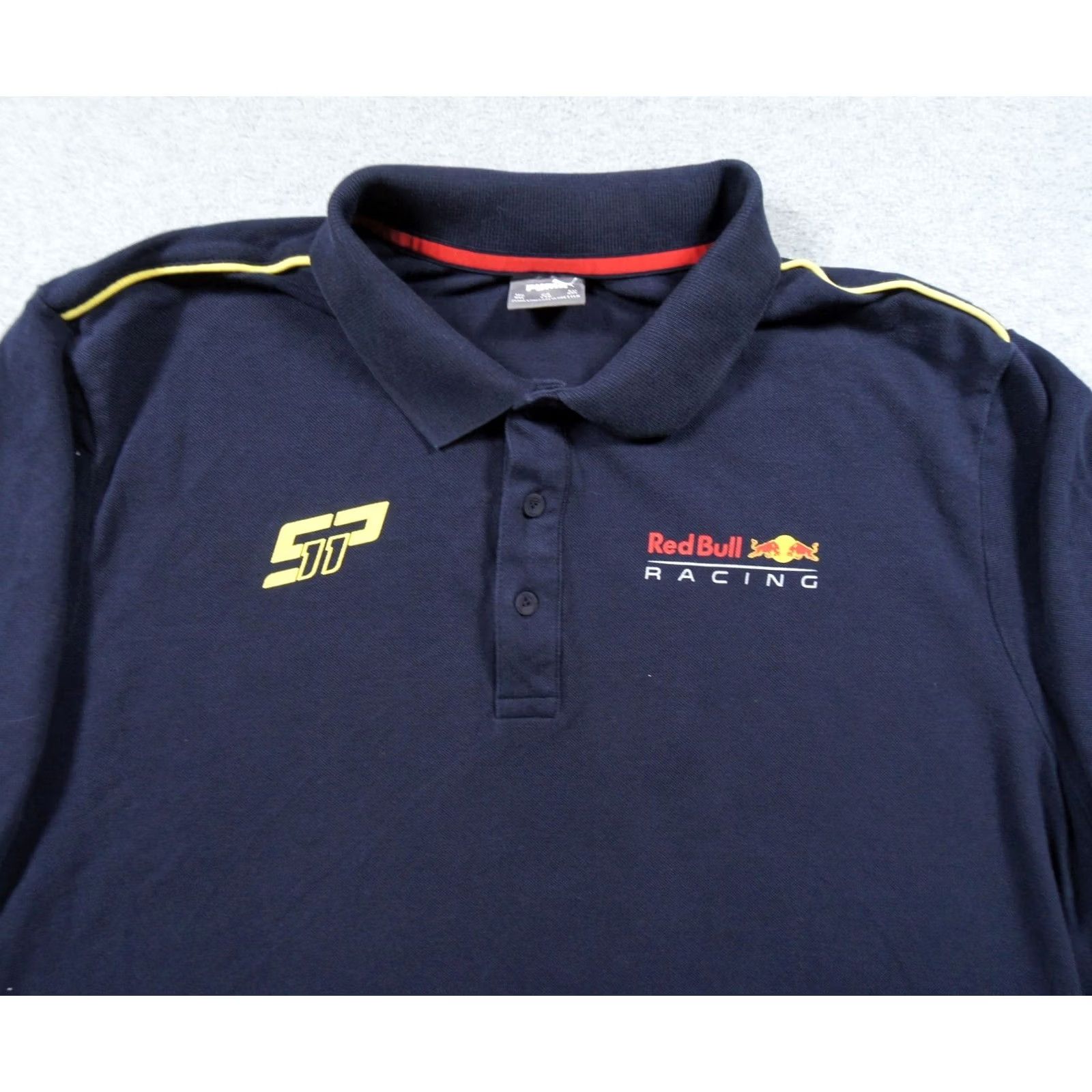 Puma VINTAGE Red Bull Shirt Mens XXL Blue Puma Polo Sergio Perez #11 Motorsport Formula 1 Size US XXL / EU 58 / 5 - 2 Thumbnail