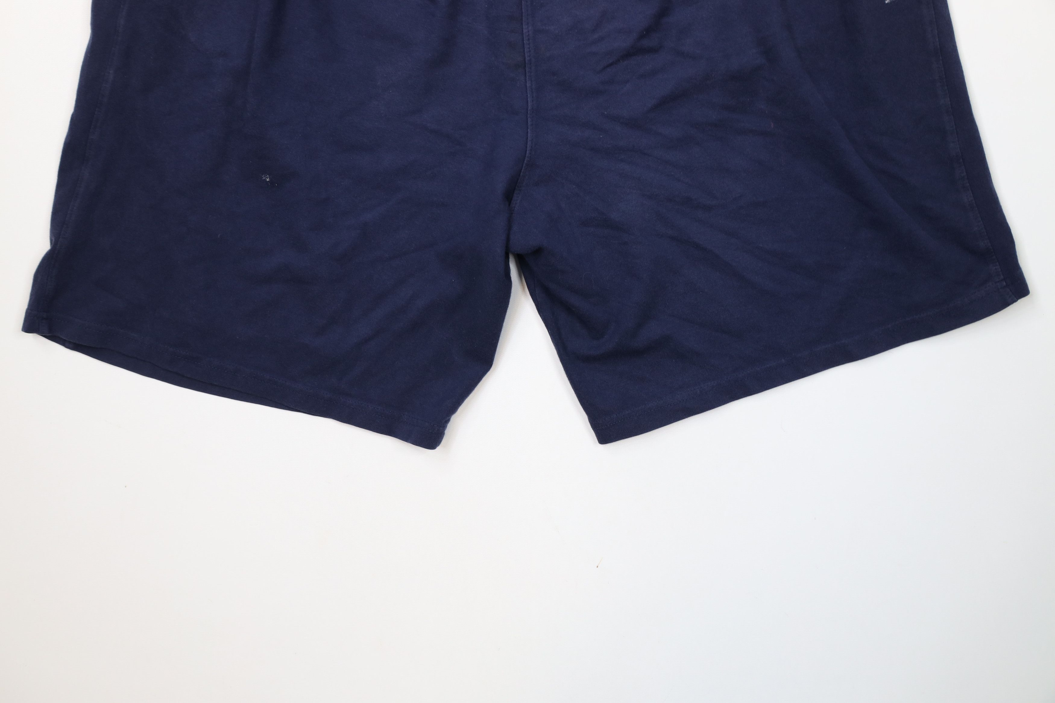 Russell Athletic × Vintage Vintage 90s Russell Athletic Above Knee Shorts Navy Blue Size US 34 / EU 50 - 15 Thumbnail