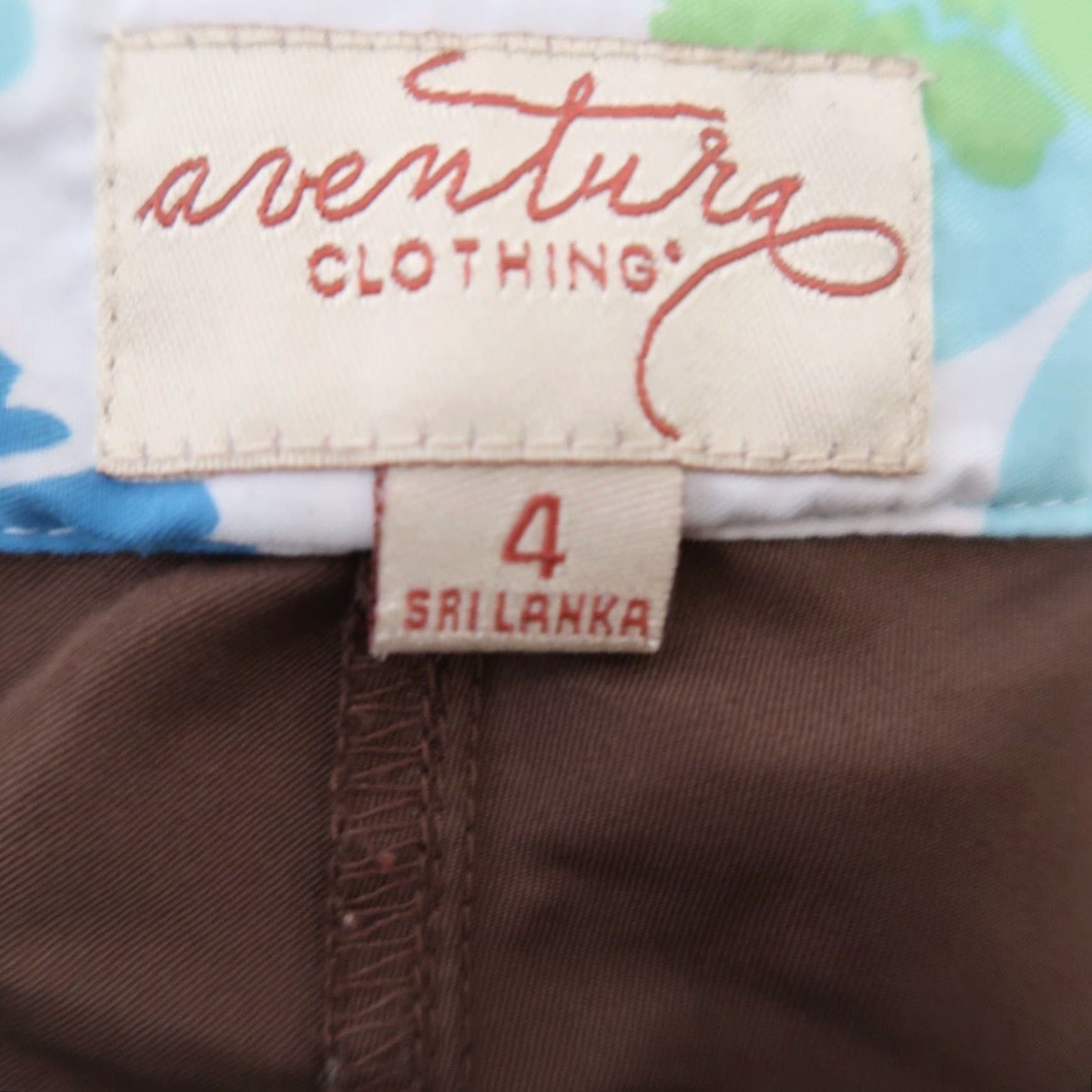 Vintage Aventura Brown Low Rise Straight Leg Capri Pants 4 Women Capris Polyester Casual 23in Inseam Womens Size 27" / US 4 / IT 40 - 4 Thumbnail