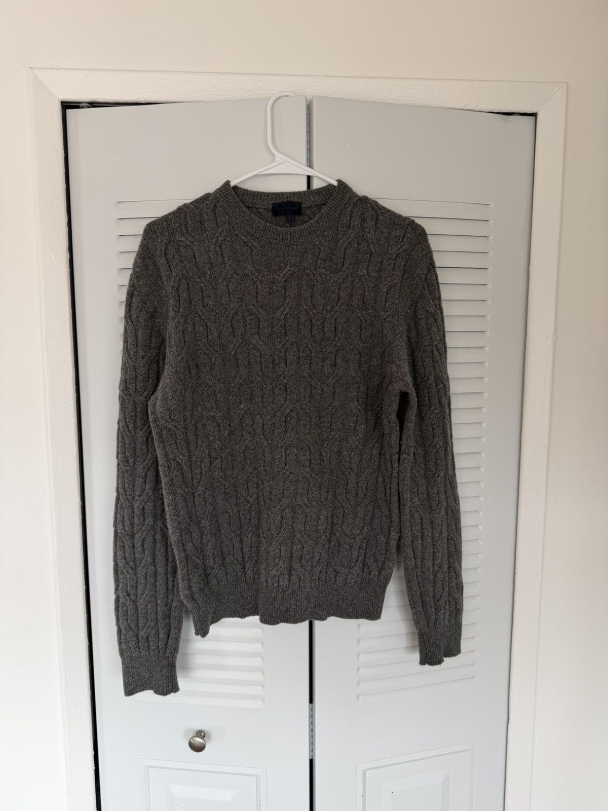Lanvin Lanvin Grey Cable Knit Sweater Size US S / EU 44-46 / 1 - 2 Thumbnail