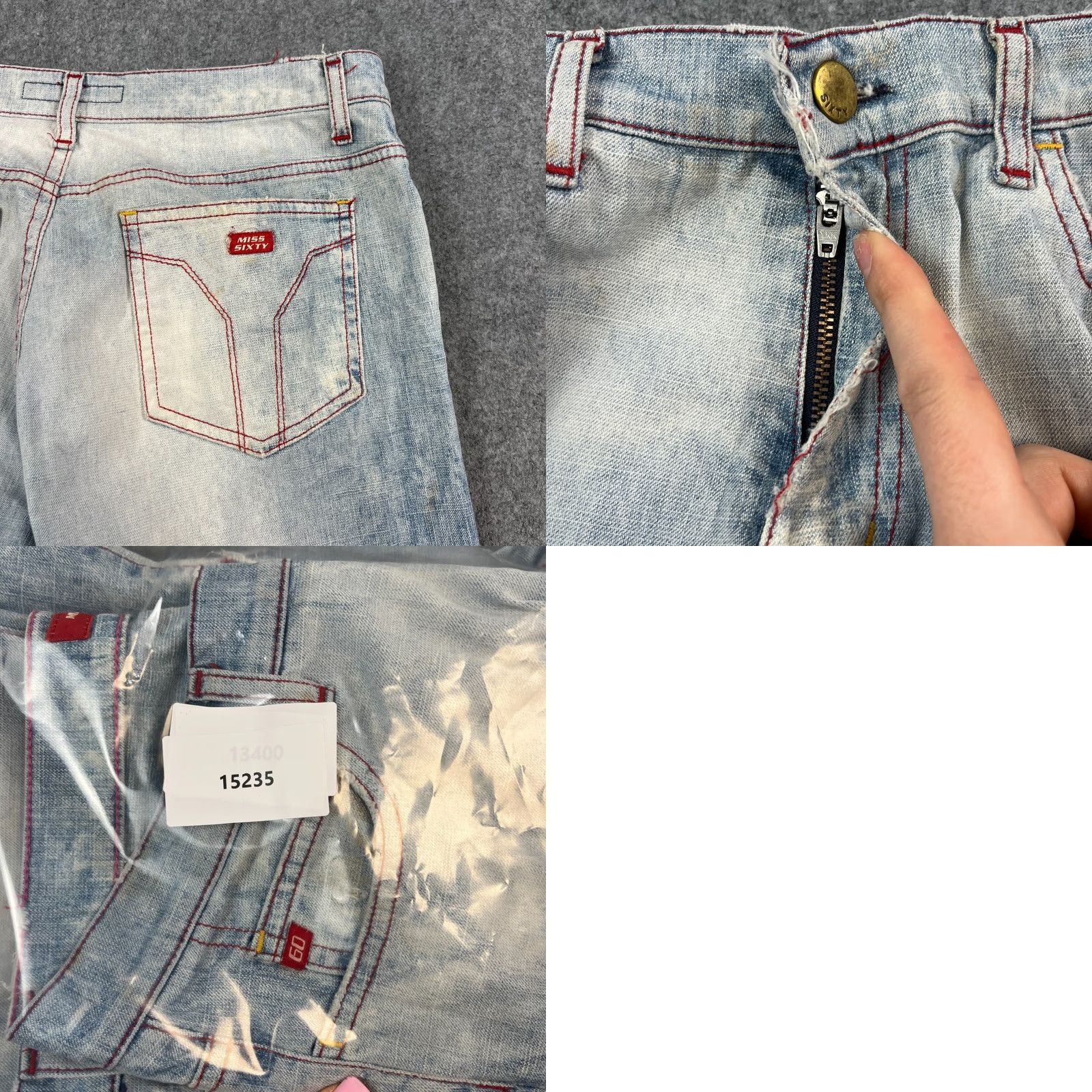 Miss Sixty Miss Sixty Jeans Slim Bootcut Womens 10 Blue Acid Wash 29 32 UK10 Low Rise Vintage Y2K Size 32" / US 10 / IT 46 - 9 Thumbnail