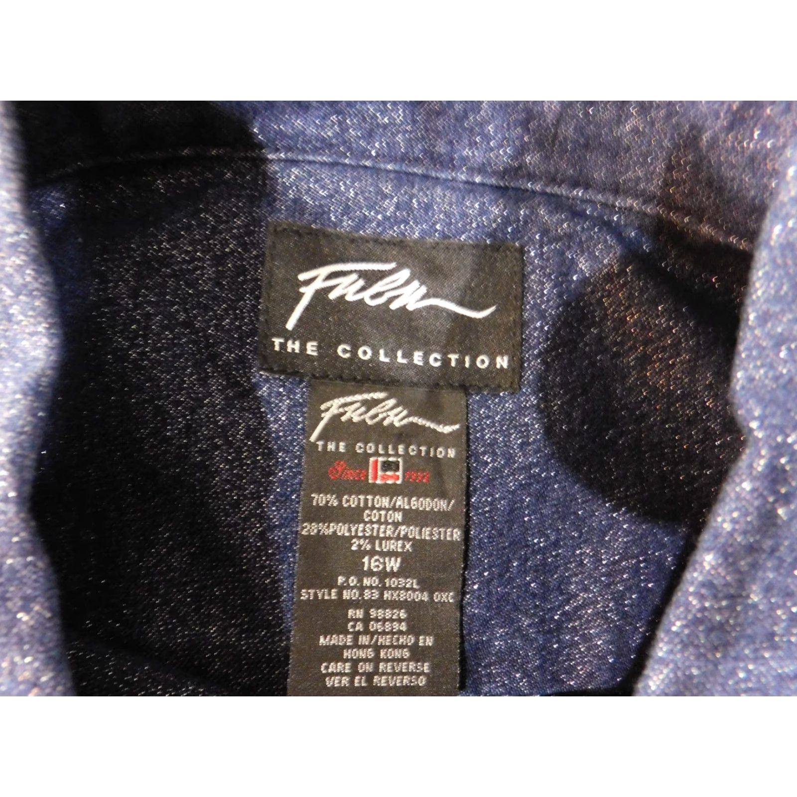 Fubu FUBU Jacket Denim Womens 16W Plus Regular Zip Mid-Length Long Sleeve Blue Retro Vintage N/A Size XXL / US 16-18 / IT 52-54 - 6 Thumbnail