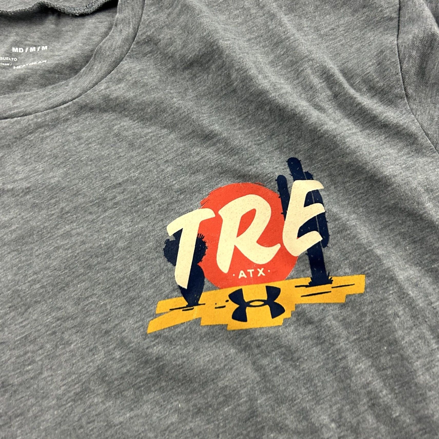 Under Armour Under Armour TRE The Running Event Short Sleeve Athletic T Shirt Mens Medium Gray HeatGear Solid Lightweight Size US M / EU 48-50 / 2 - 2 Thumbnail