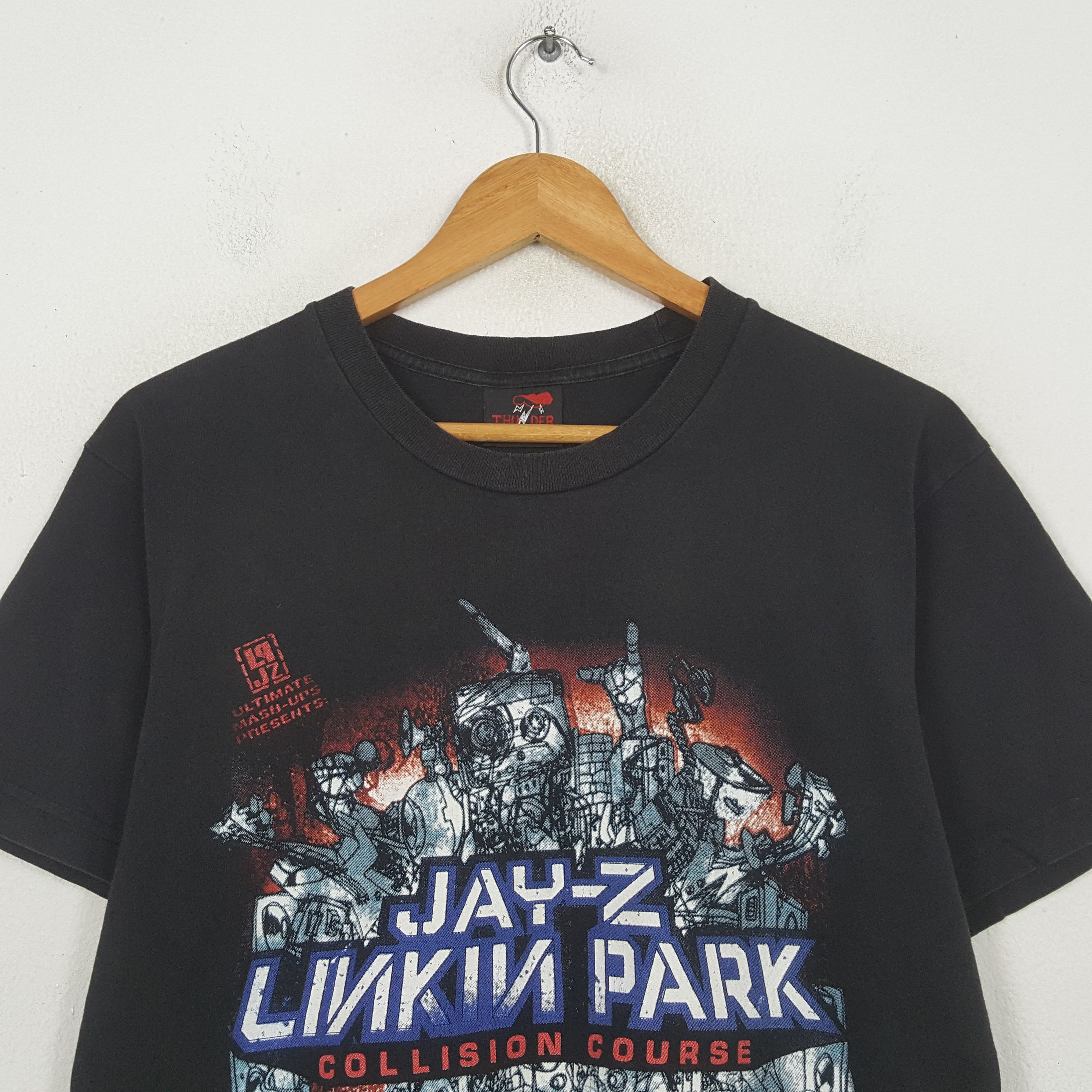 Band Tees Vintage Jay Z x Linkin Park American Rock Band T-shirt RR26 Size US M / EU 48-50 / 2 - 2 Thumbnail