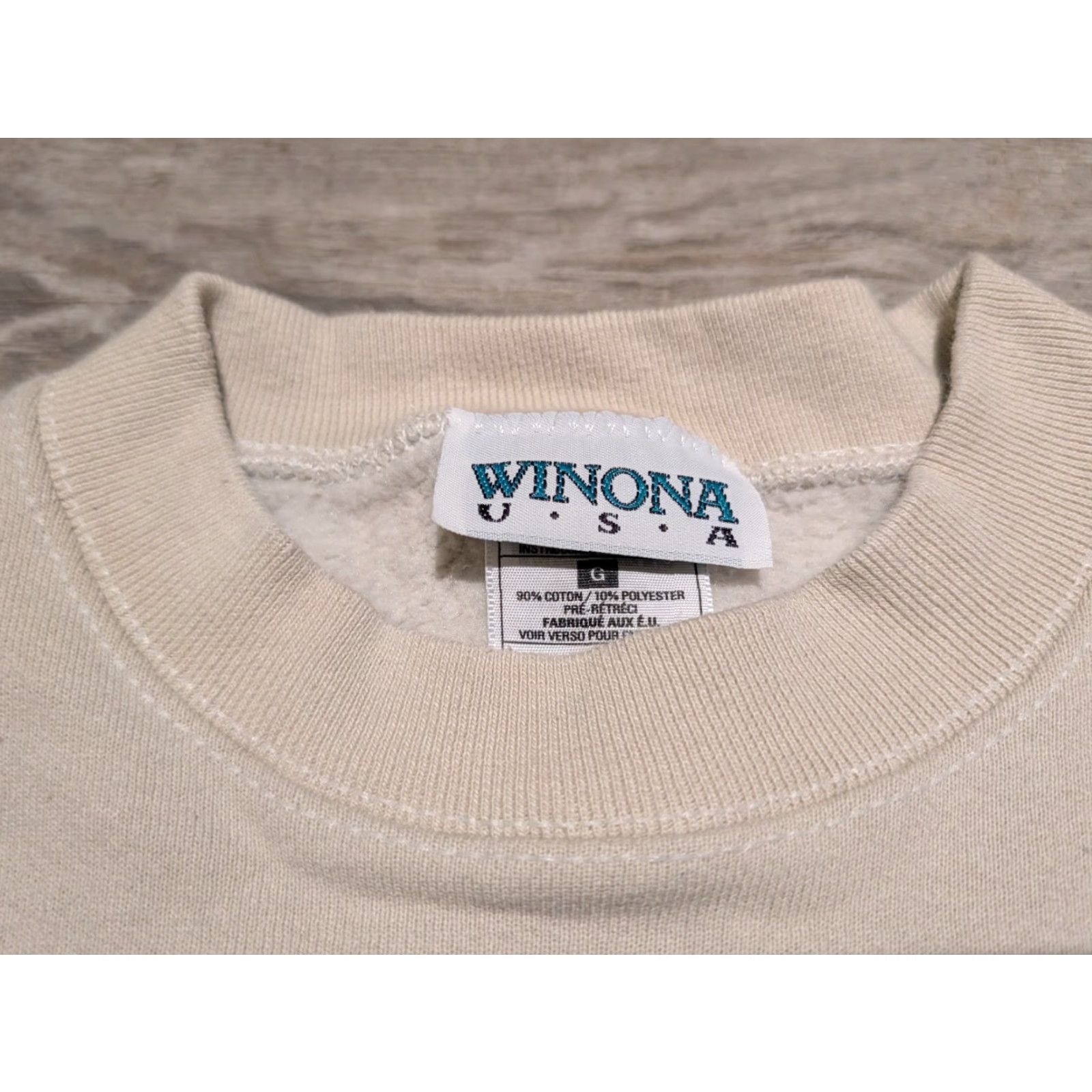 Vintage VINTAGE Upper Peninsula Michigan Crewneck Sweatshirt L Men Cream 90s Nature Deer Winona USA Graphic Print All Seasons Size US L / EU 52-54 / 3 - 7 Thumbnail