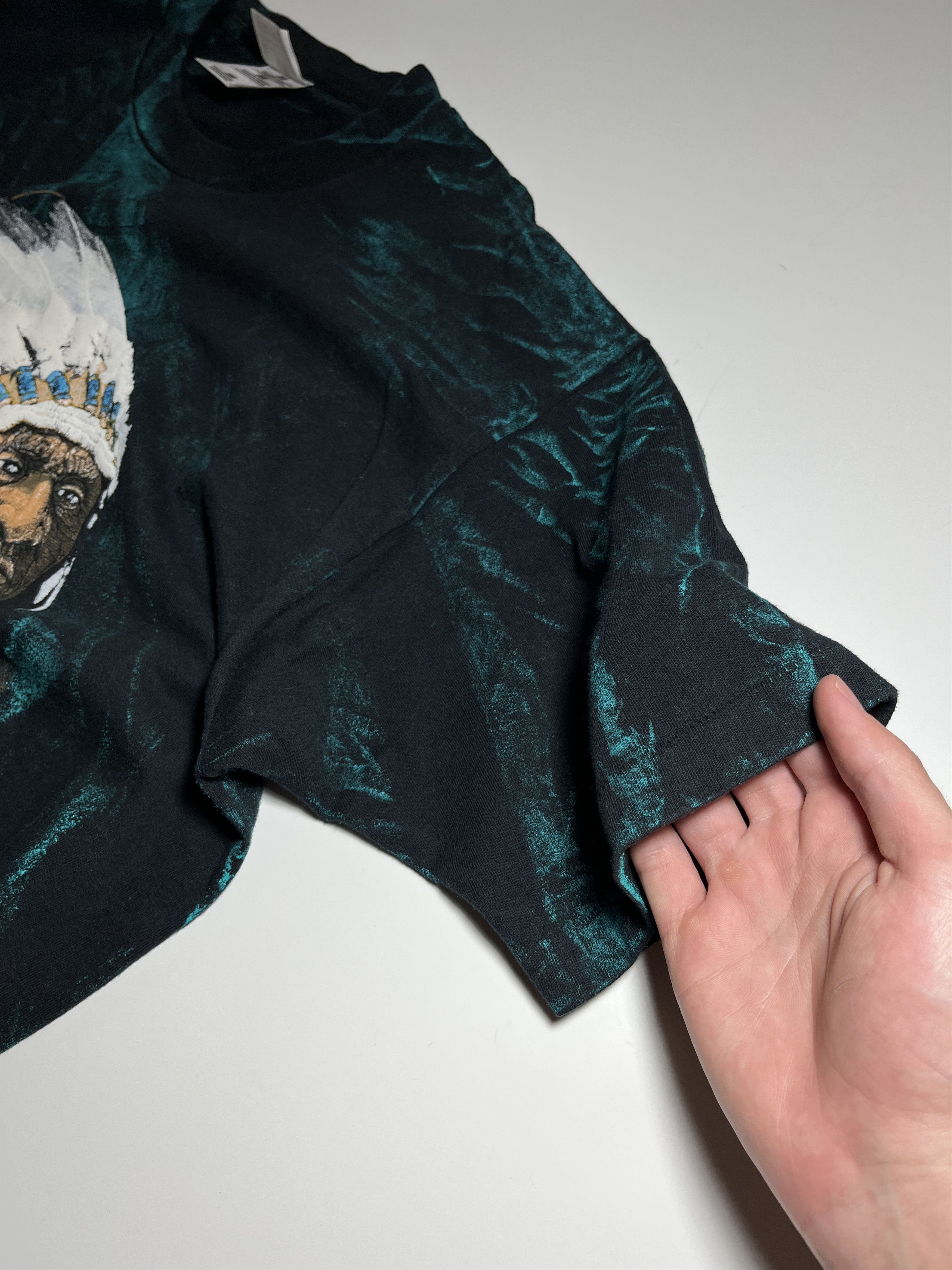 Native × Vintage Vintage 90s Fruit Of The Loom Indian All Over Print T-Shirt Size US XL / EU 56 / 4 - 8 Thumbnail