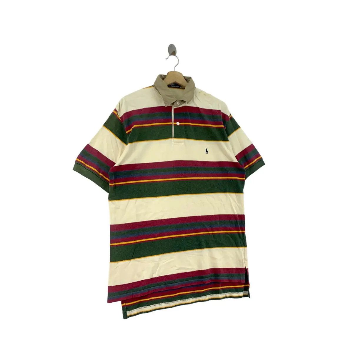 Polo Ralph Lauren Vintage POLO RALPH LAUREN Small Pony Striped Rugby Size US L / EU 52-54 / 3 - 5 Thumbnail