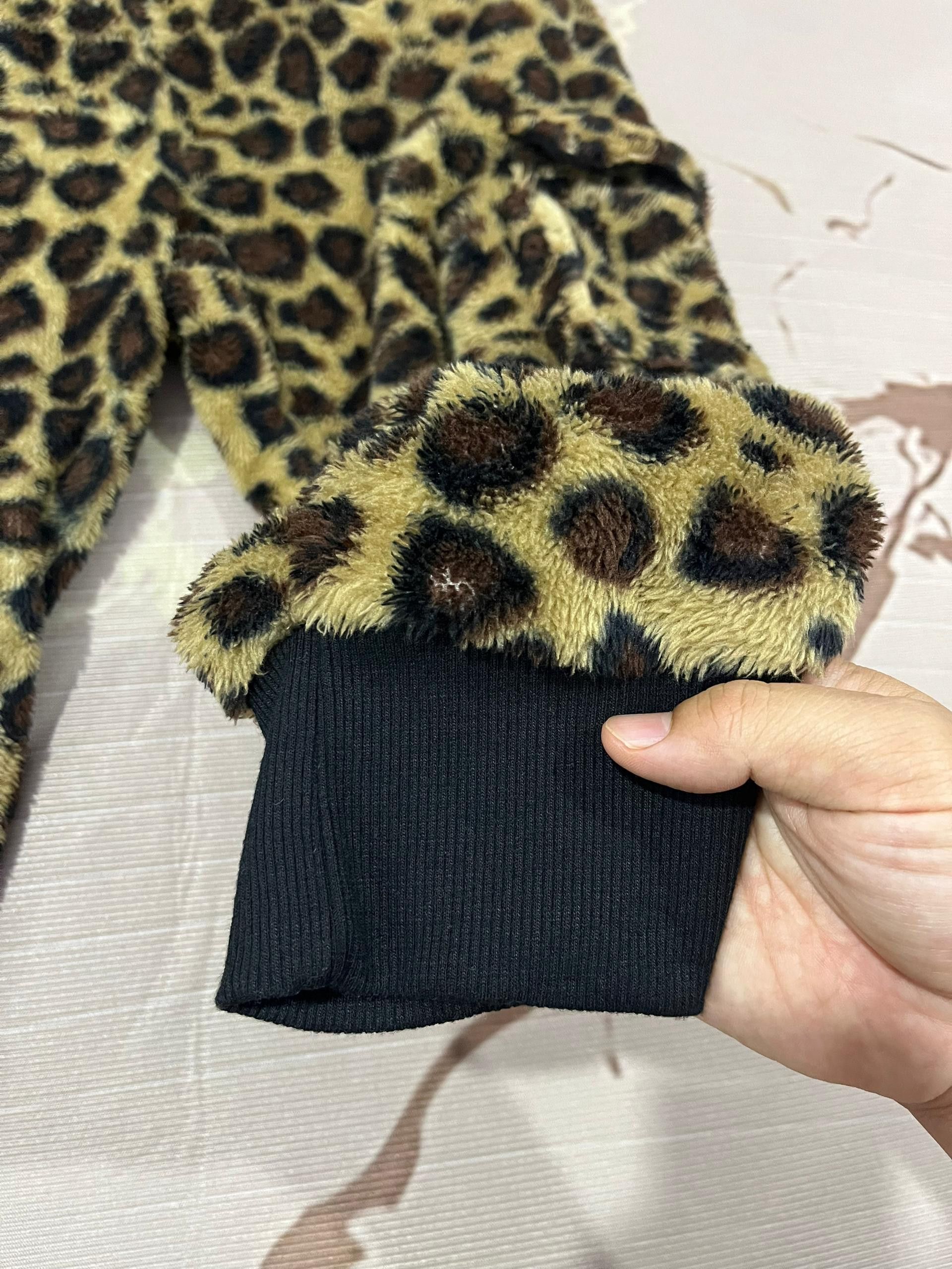 Japanese Brand Modish Gaze Leopard Faux Fur Cargo Jogger Pants M Size US 30 / EU 46 - 4 Thumbnail