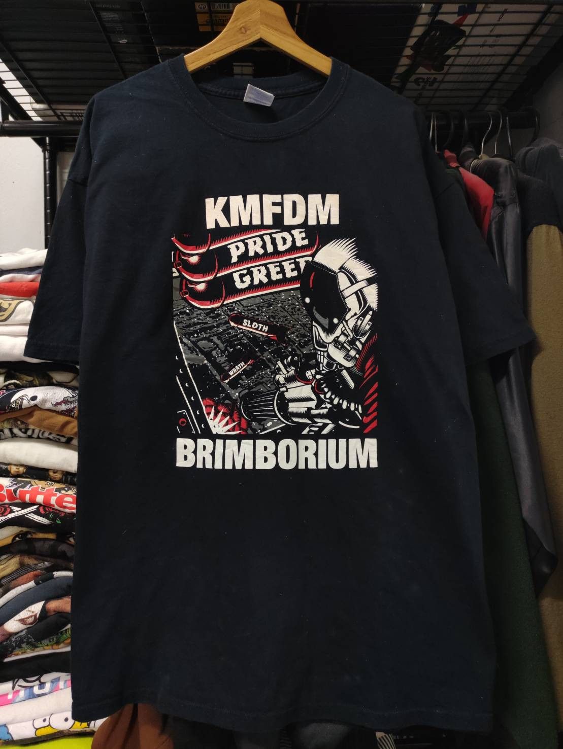 Band Tees Vtg 00's KMFDM " Brimborium " Album Promo T-Shirt Size US XL / EU 56 / 4 - 3 Thumbnail