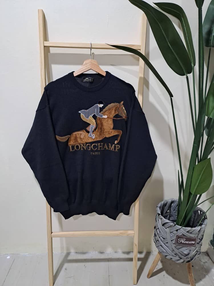 LONGCHAMP Paris Big Logo Knit Sweater