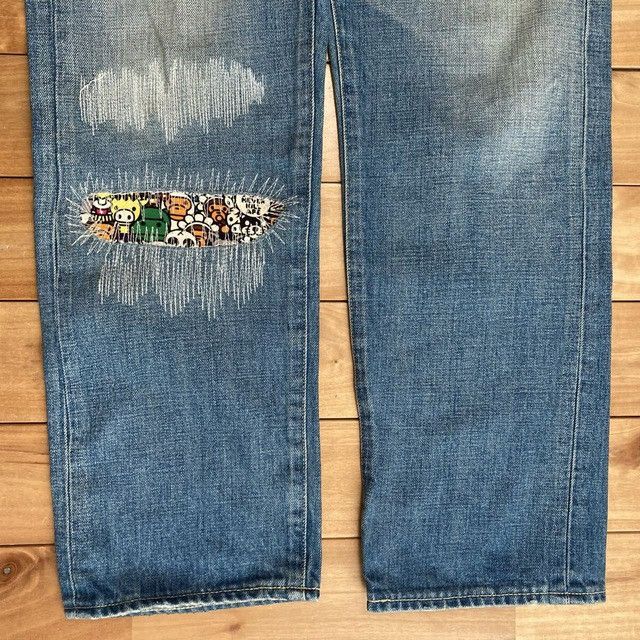 Bape BAPE MILO Animal Safari Damaged Denim Pants APE NIGO ★size M Size US 32 / EU 48 - 7 Thumbnail